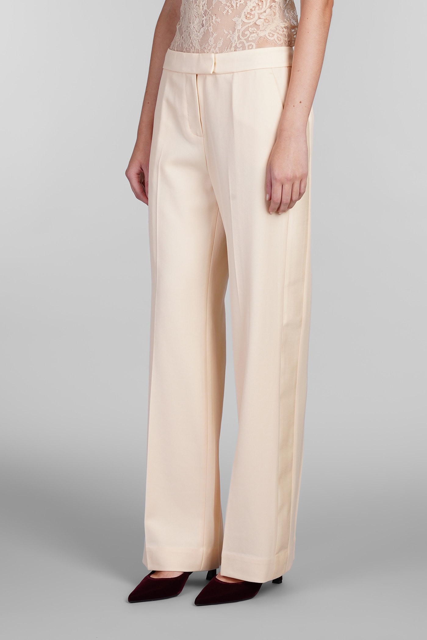Zimmermann Pants In Beige Wool In Beige