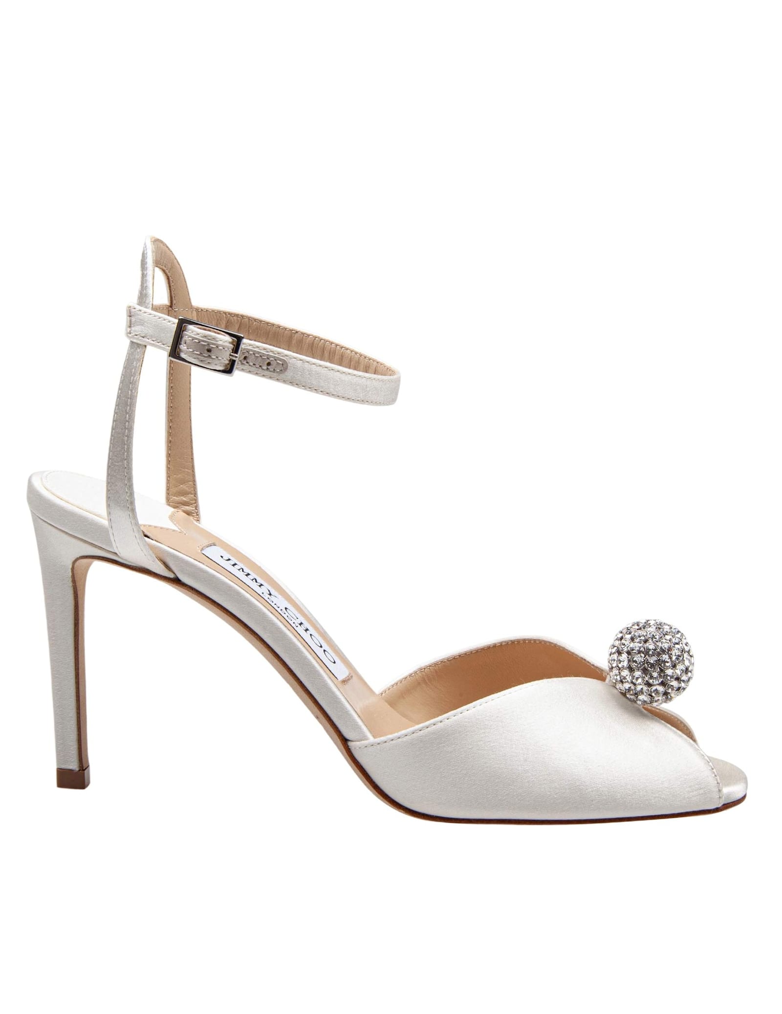 Sacora Satin Sandal With Crystal Ball