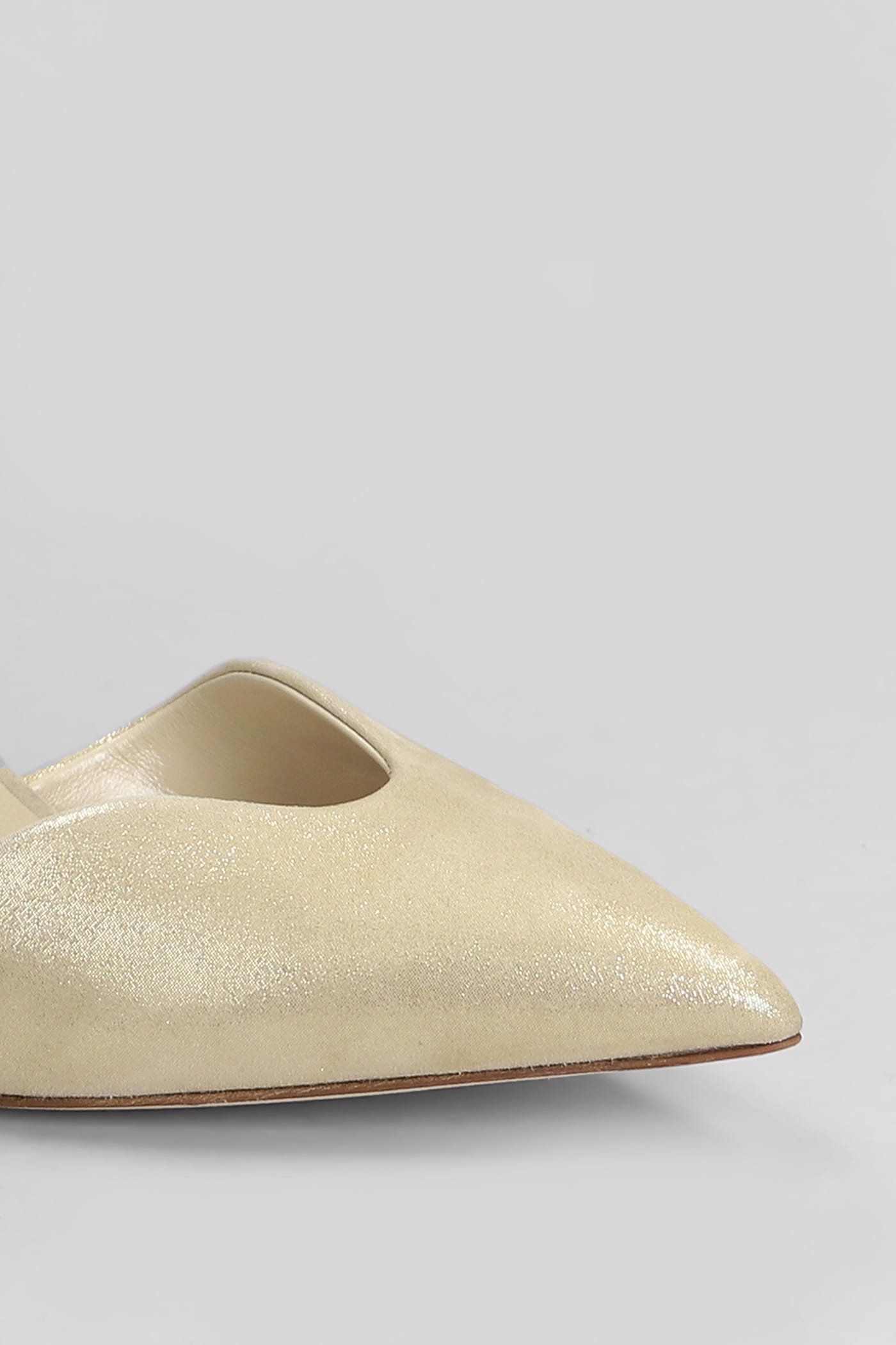Shop Giorgio Armani Pumps In Gold Suede