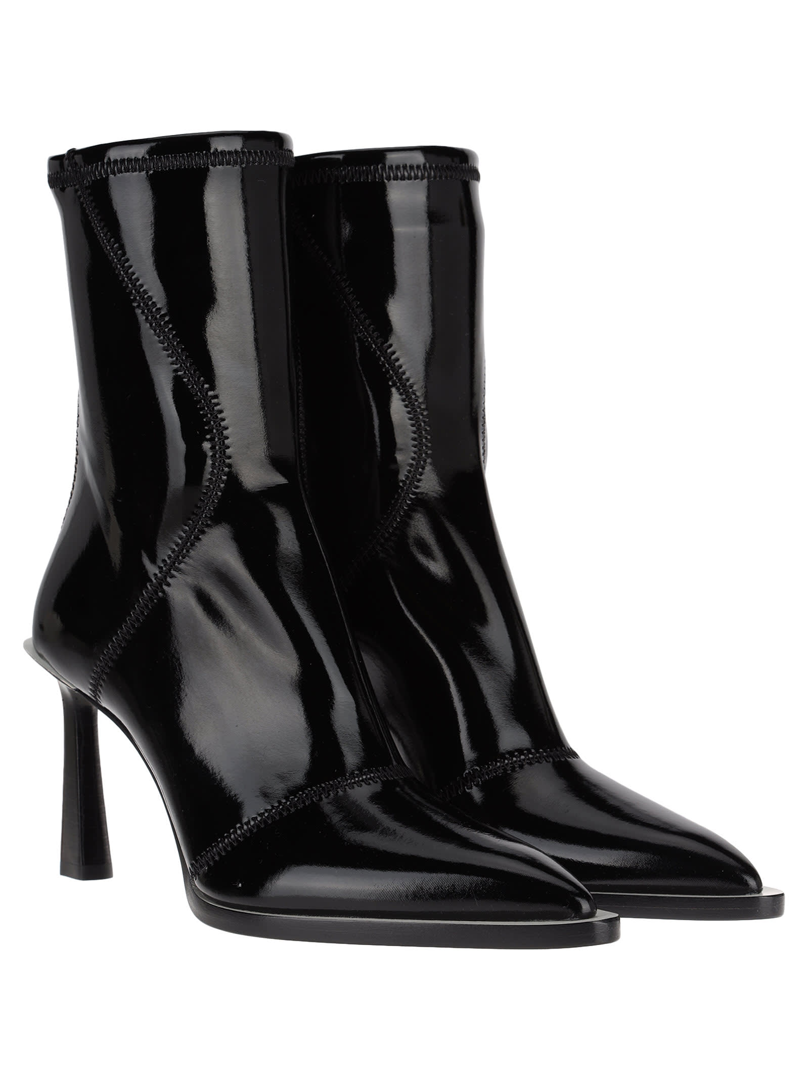 Fendi Fendi Glossy Neoprene Ankle Boots - BLACK - 11073183 | italist