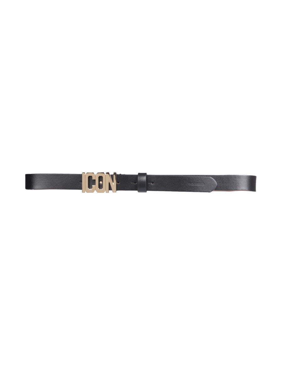 Shop Dsquared2 Leather Belt In Black