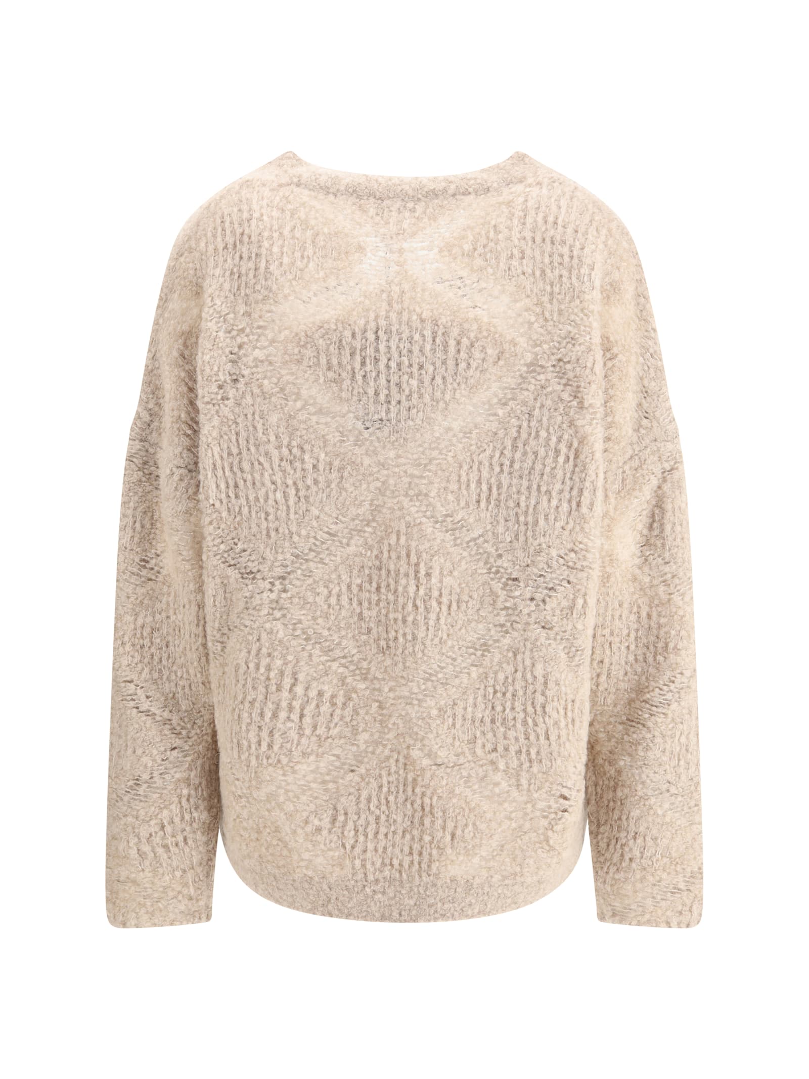 Giorgio Armani Women V-neck Cashmere And Alpaca Blend Sweater In Brown
