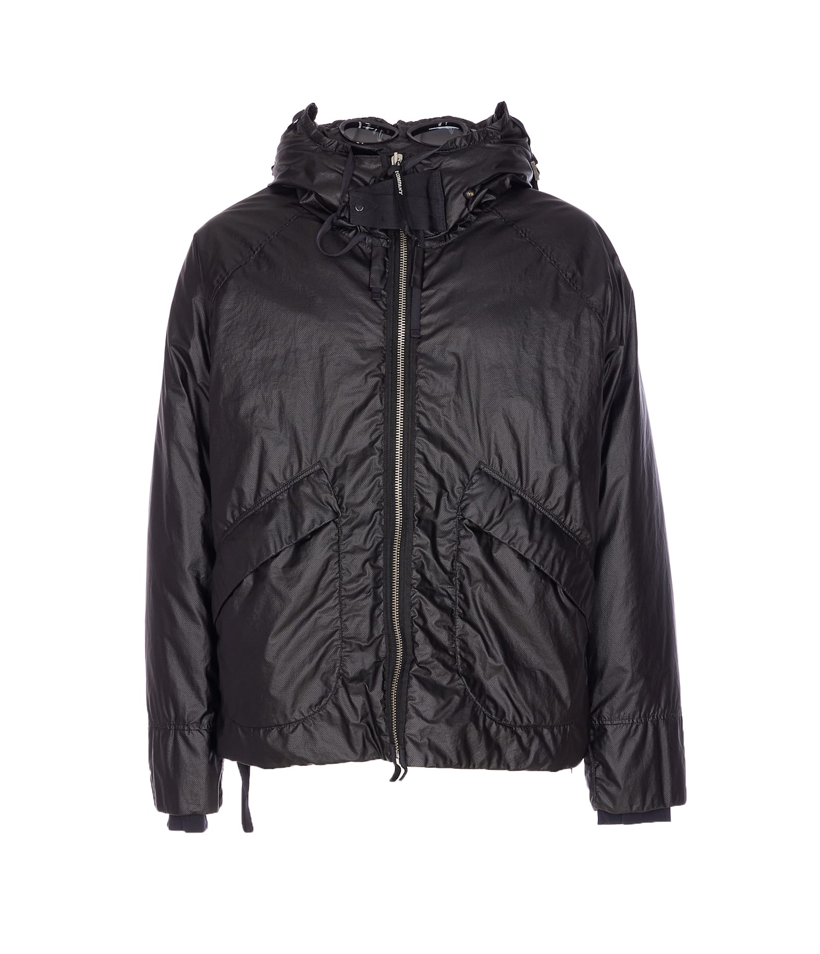 C.p. Company Long Sleeve Padded Outerwear Jacket In Black