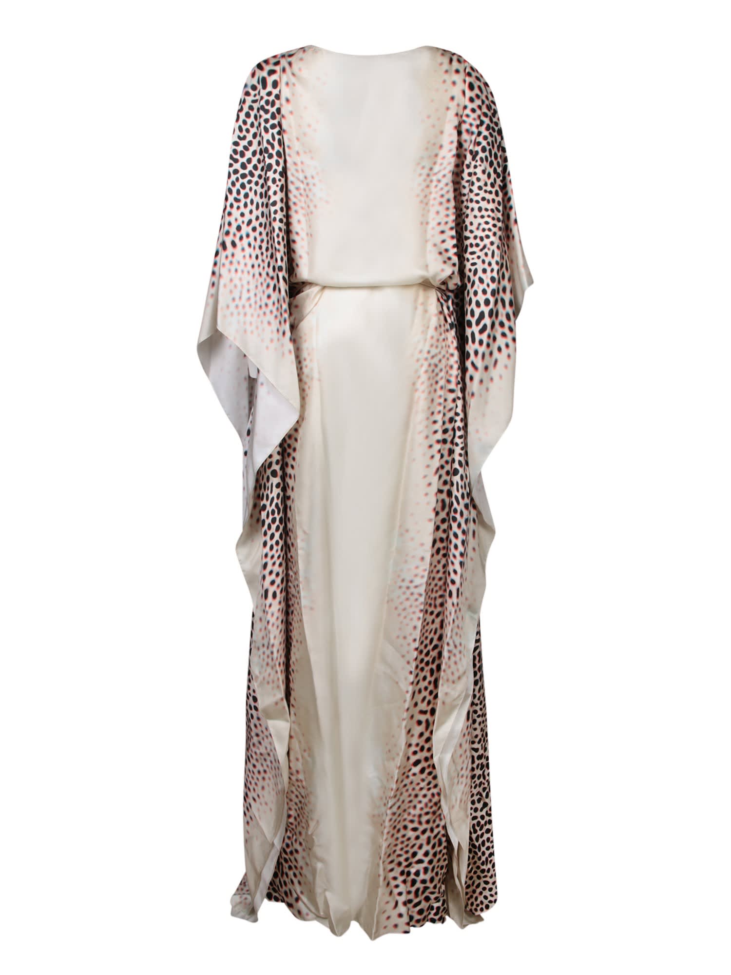 Shop Roberto Cavalli Shark Beige Kaftan Dress