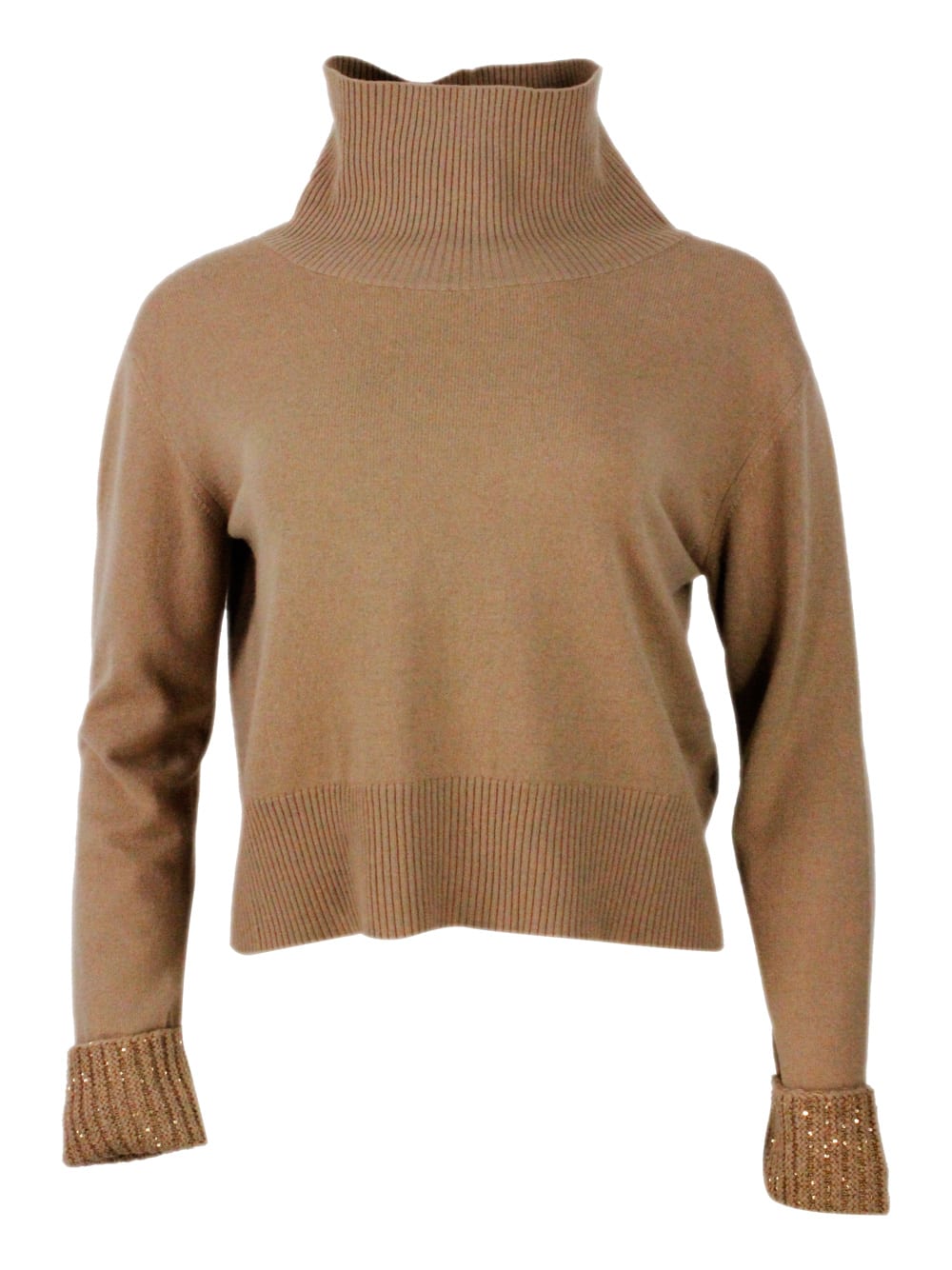 Shop Fabiana Filippi Sweater In Brown