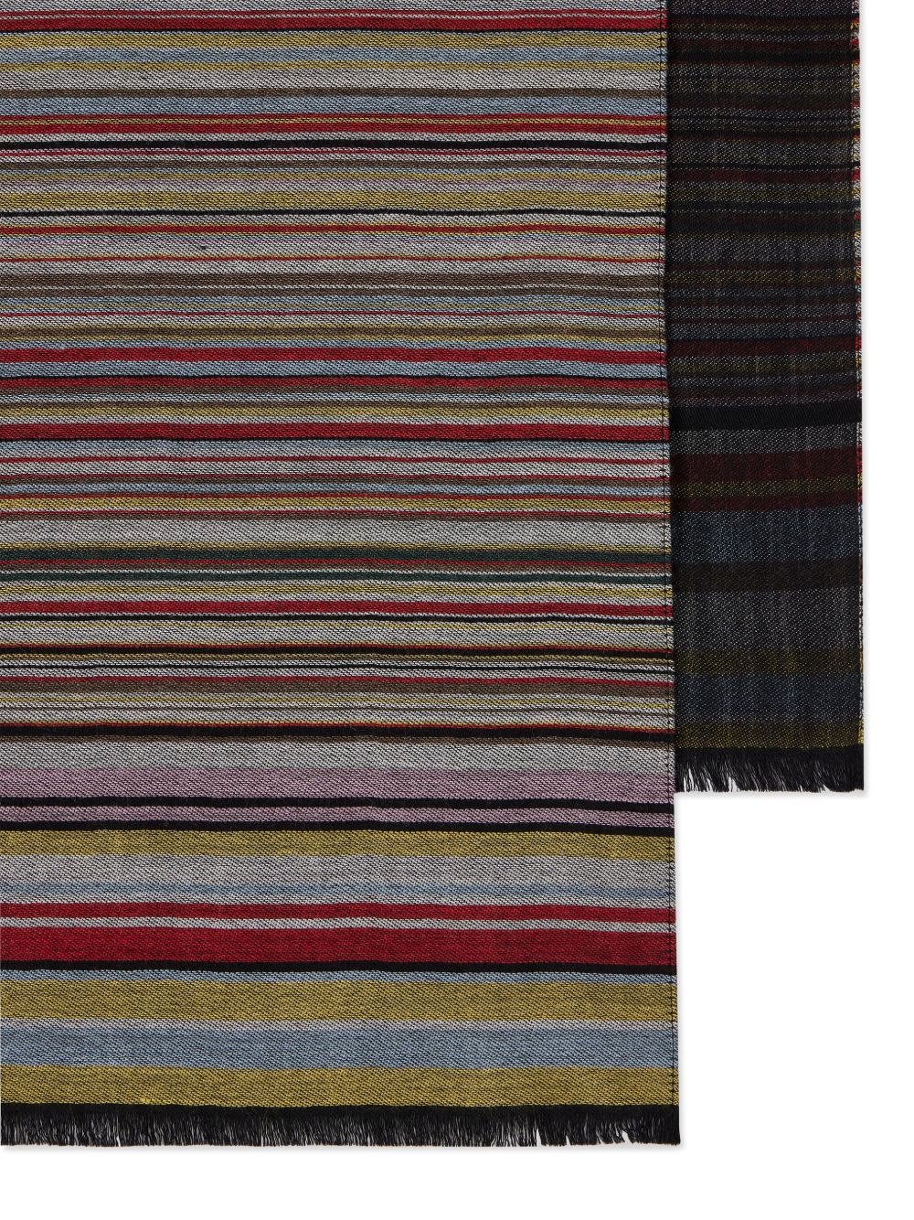 Paul Smith Mens Signature Stripe Silk-wool Blend Scarf In Multi