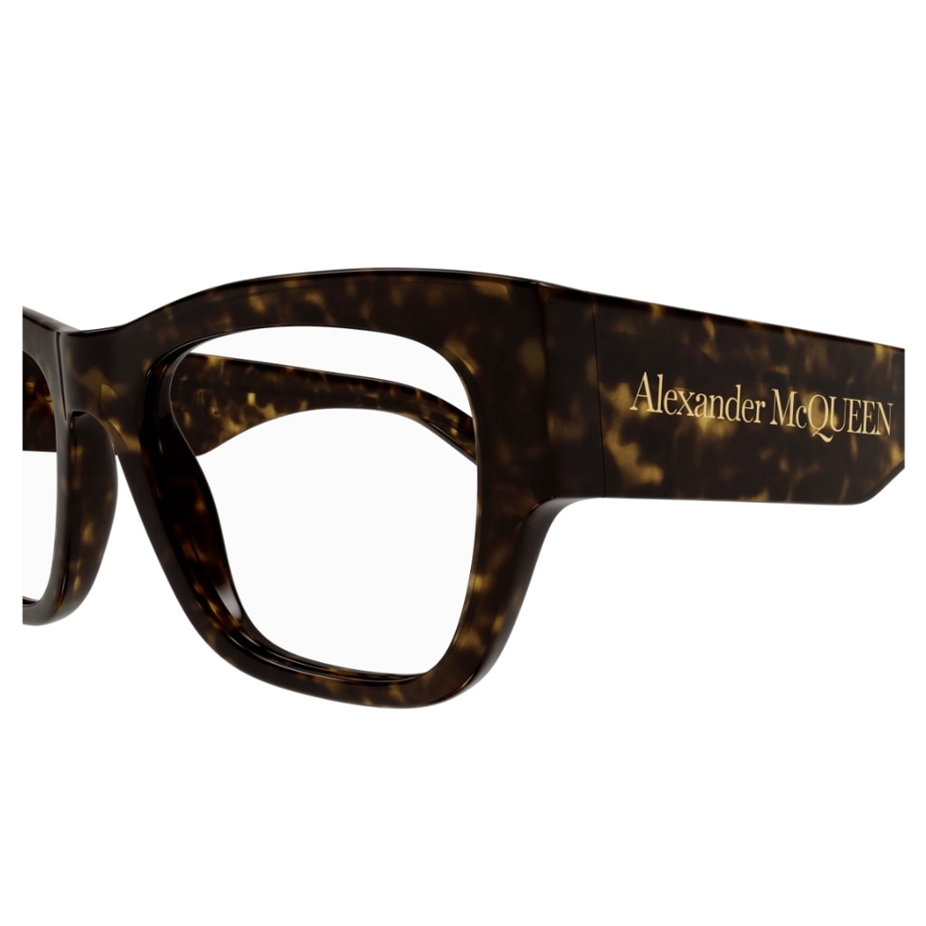 Shop Alexander Mcqueen Am0436o 002 Glasses In Tartarugato52-1