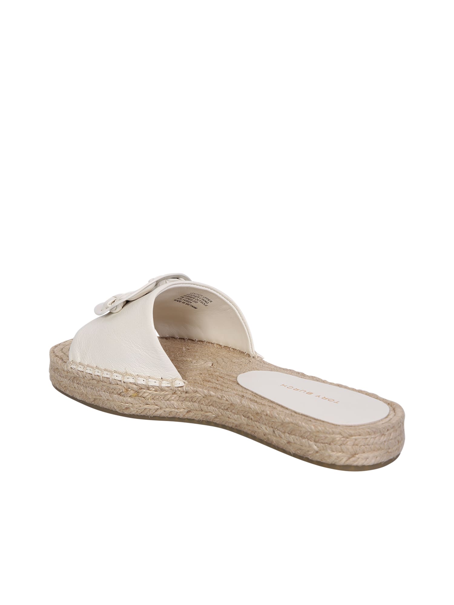 Shop Tory Burch Ivory White Espadrillas Slide