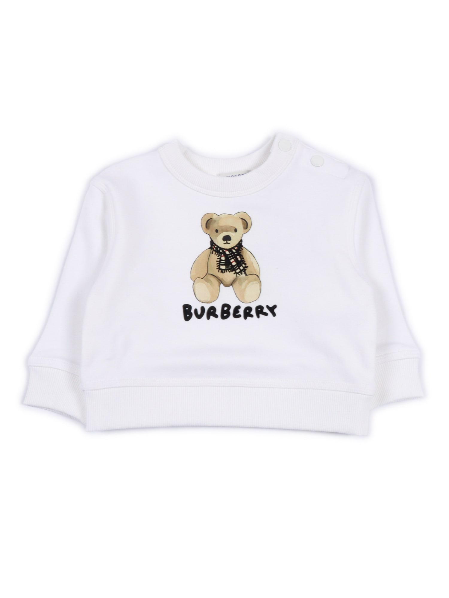 Burberry Thomas Bear Cotton Sweatshirt In White