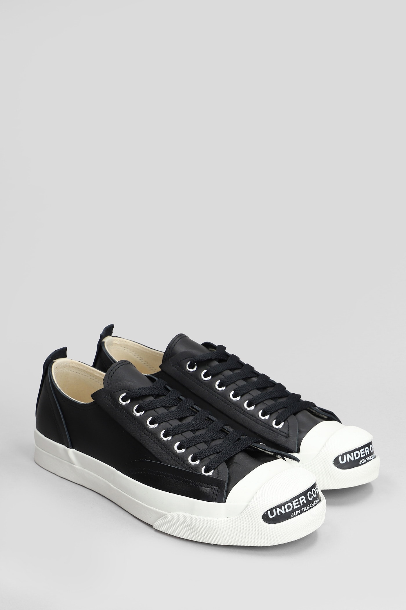 Shop Undercover Sneakers In Black Leather