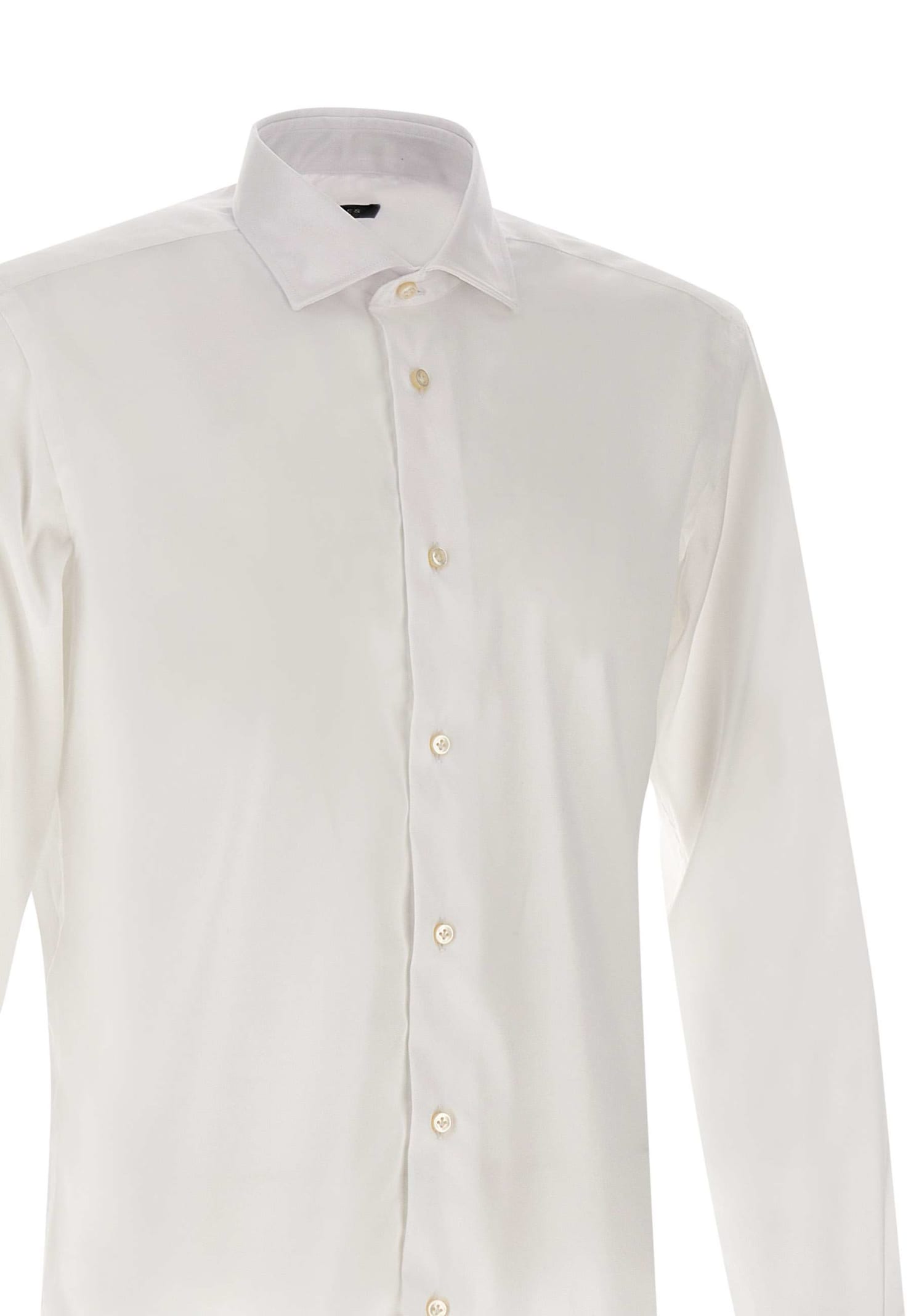 Shop Brian Dales Cotton Shirt In White