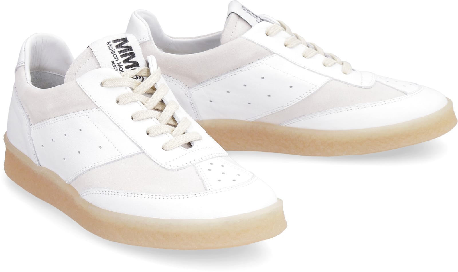 Shop Mm6 Maison Margiela 6 Court Low-top Sneakers In White