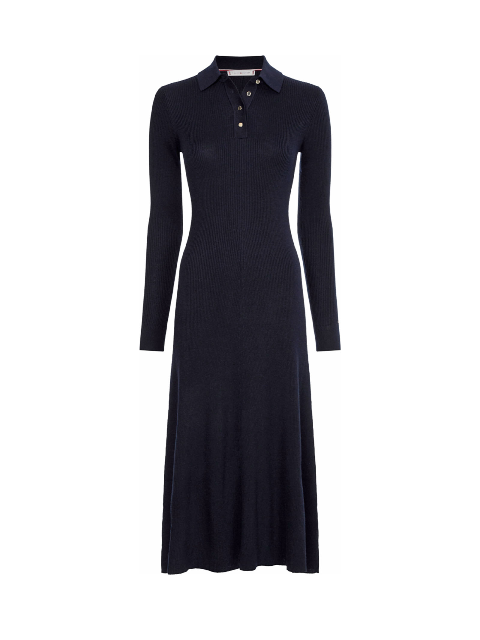 Tommy Hilfiger Long Dress In Black Cotton
