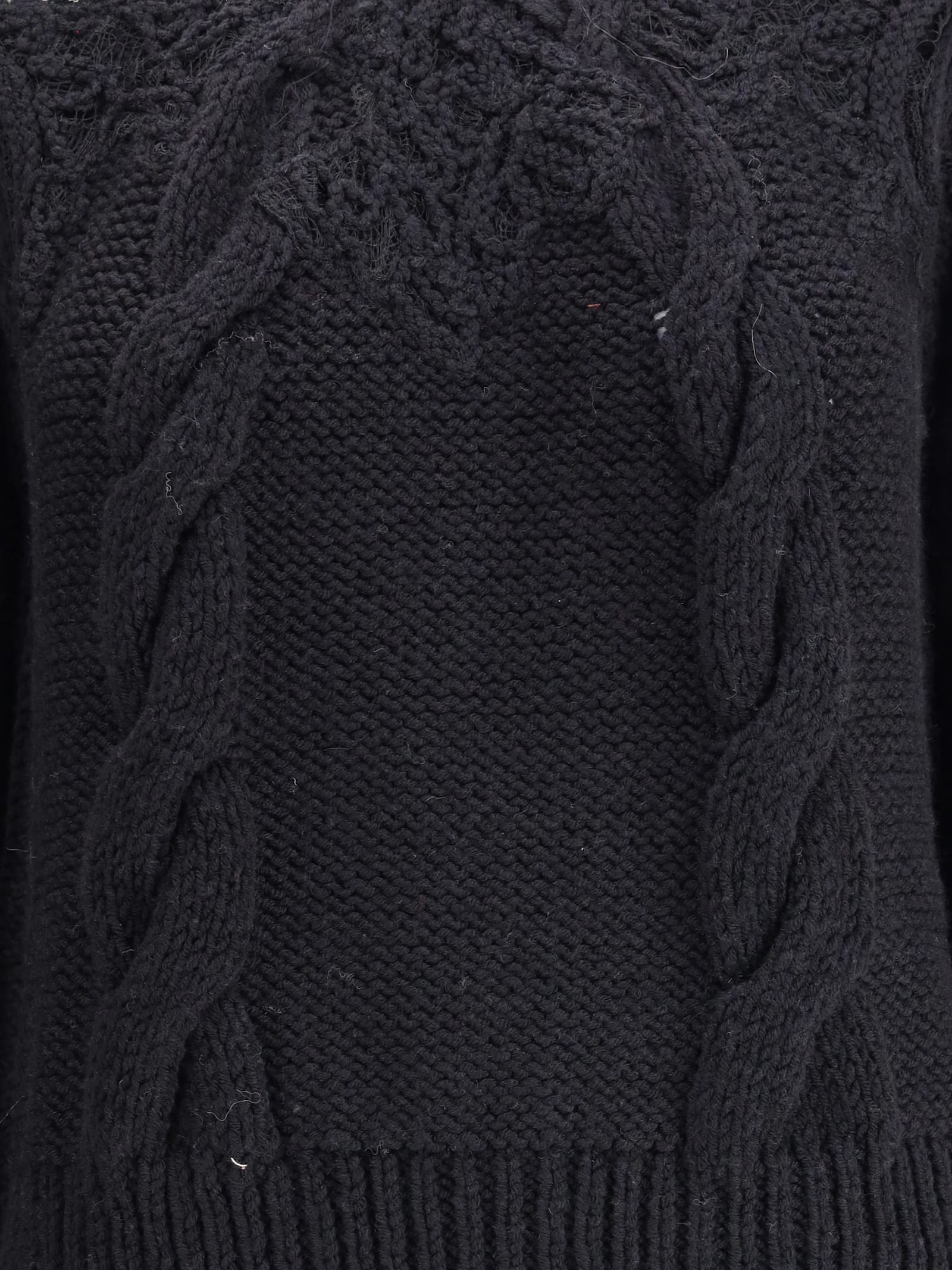 Ermanno Scervino Embroidery Sweater In Black