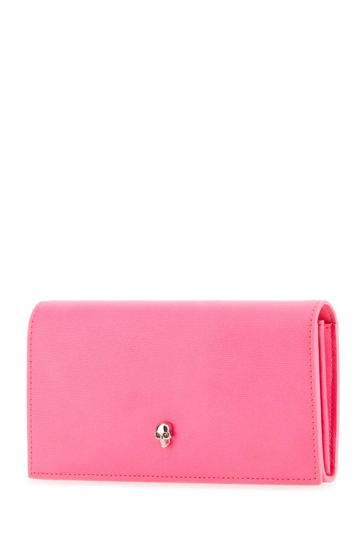 Shop Alexander Mcqueen Fluo Pink Leather Wallet In Fluopink
