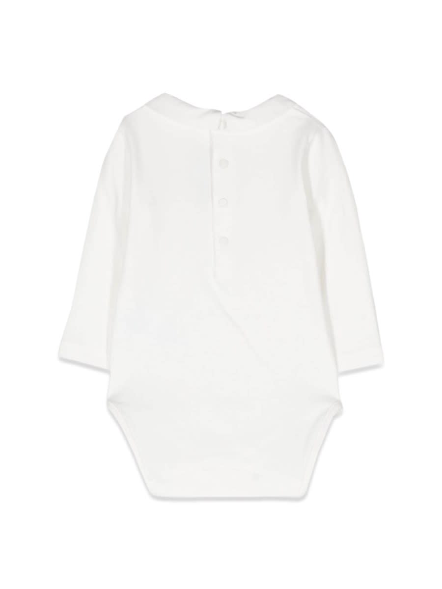 Shop Tartine Et Chocolat Body7 Polo Sleeves Longues In White