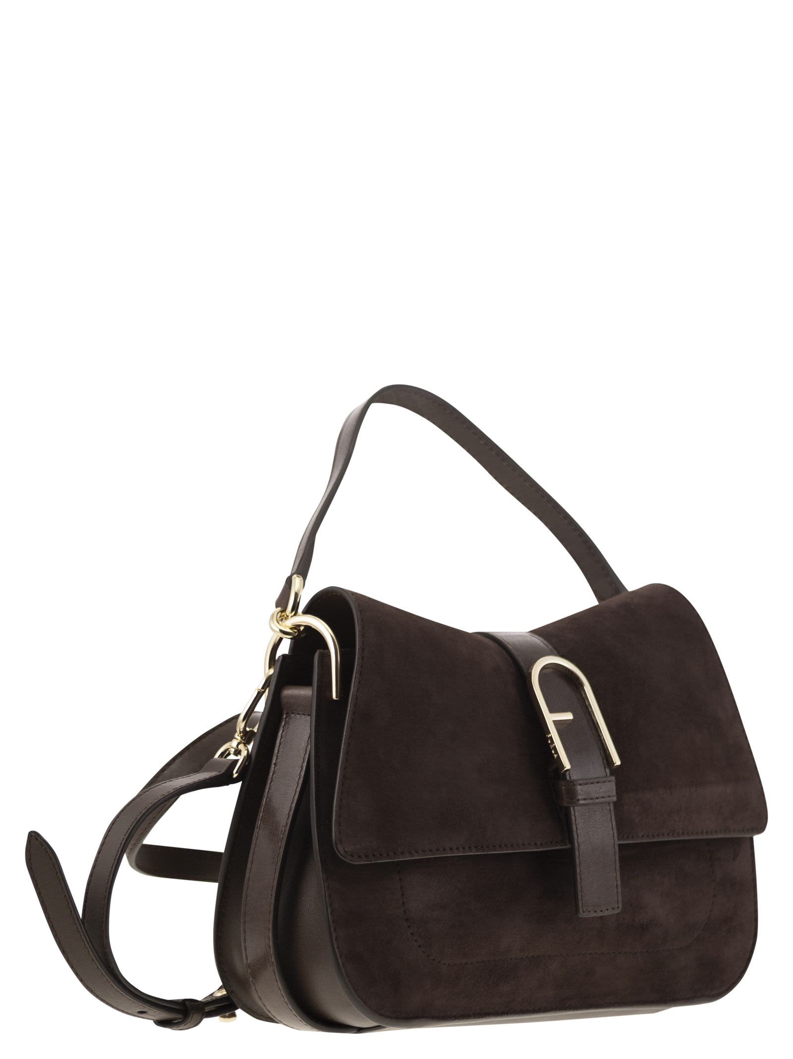 Shop Furla Flow M - Cross Body Bag In Brown