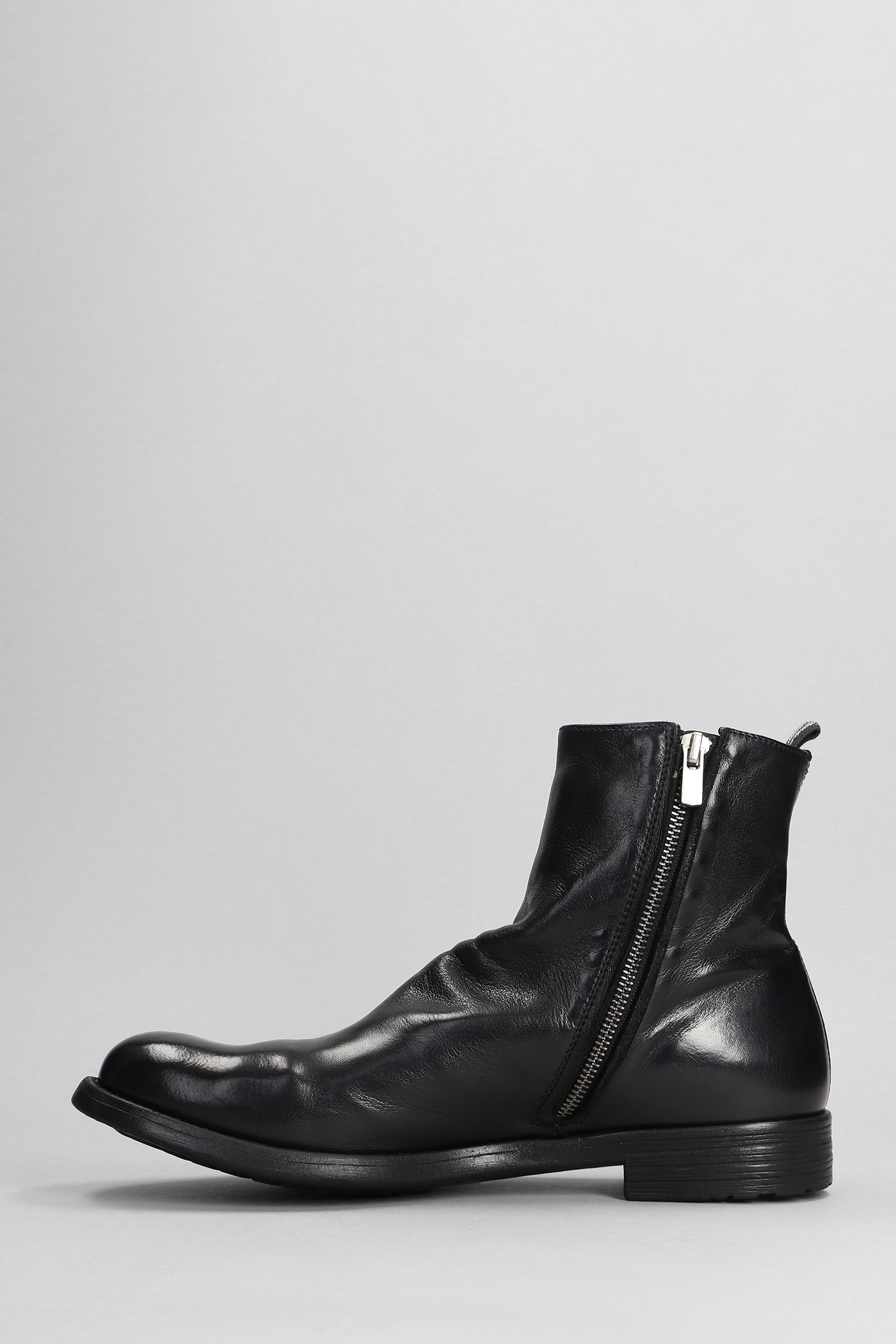 Shop Officine Creative Hive 010 Ankle Boots In Black Leather