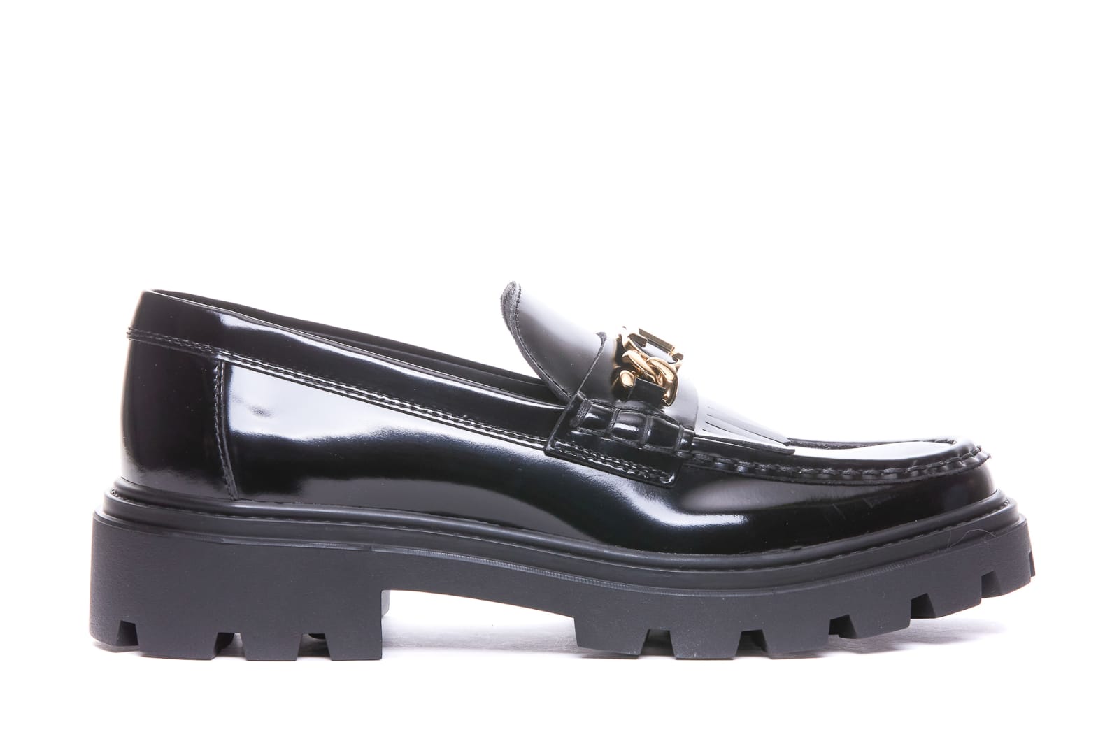 Tod's Fringed Loafers In Black