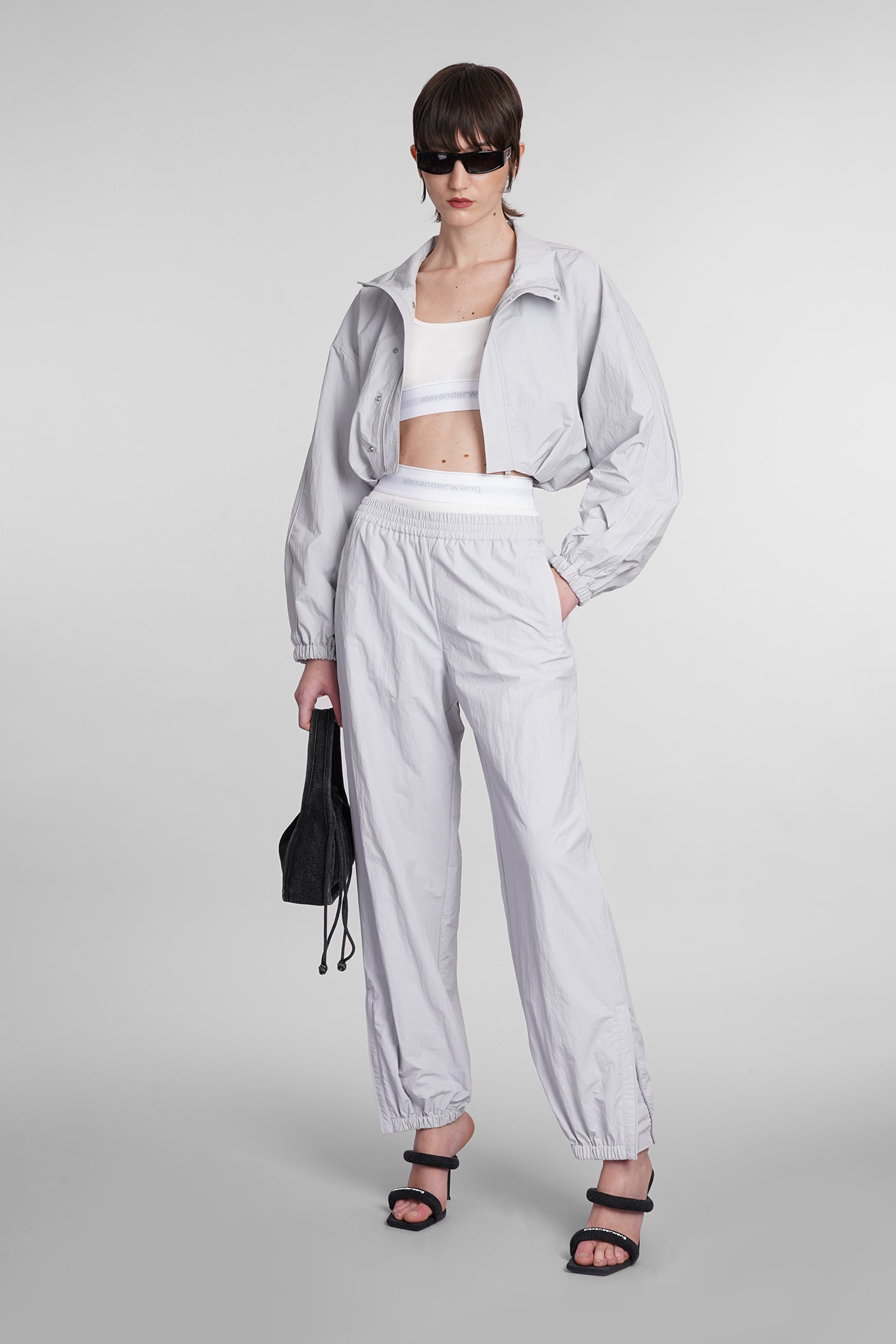 Alexander Wang Gray Pre-styled Lounge Pants In Grey