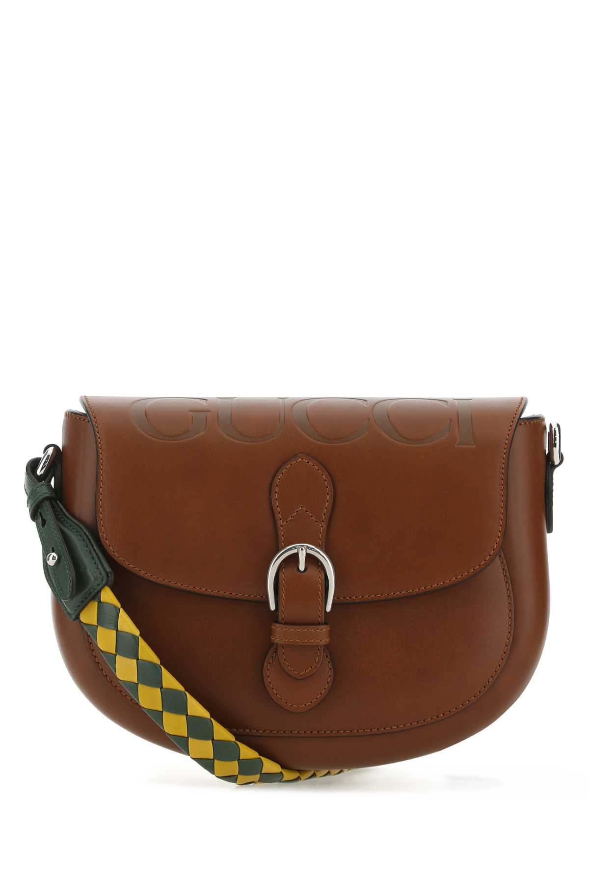Shop Gucci Brown Leather Shoulder Bag In 2598