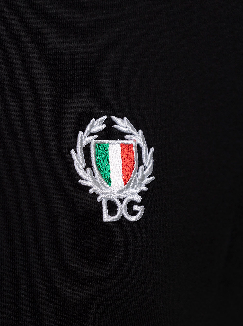 Dolce & Gabbana Crown And Laurel Patch Crewneck T-shirt In Black