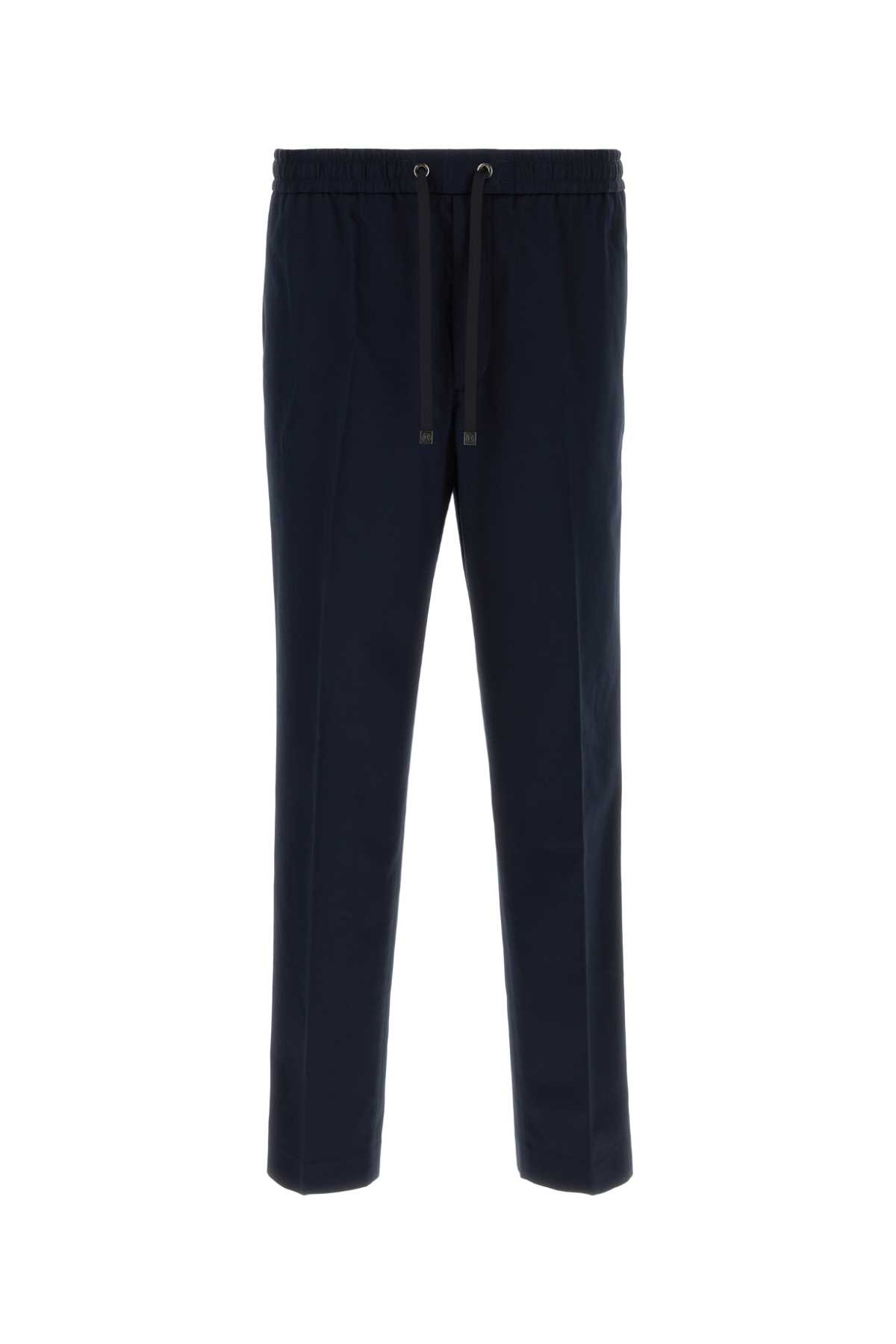 Shop Moncler Midnight Blue Cotton Pant In 774