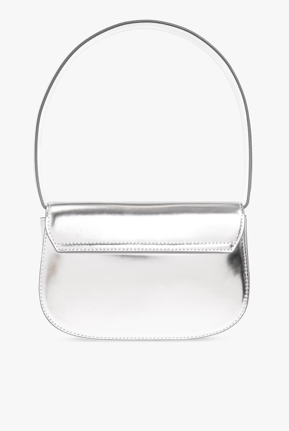 Diesel 1dr Shoulder Bag In Mirrored Leather Color Silver