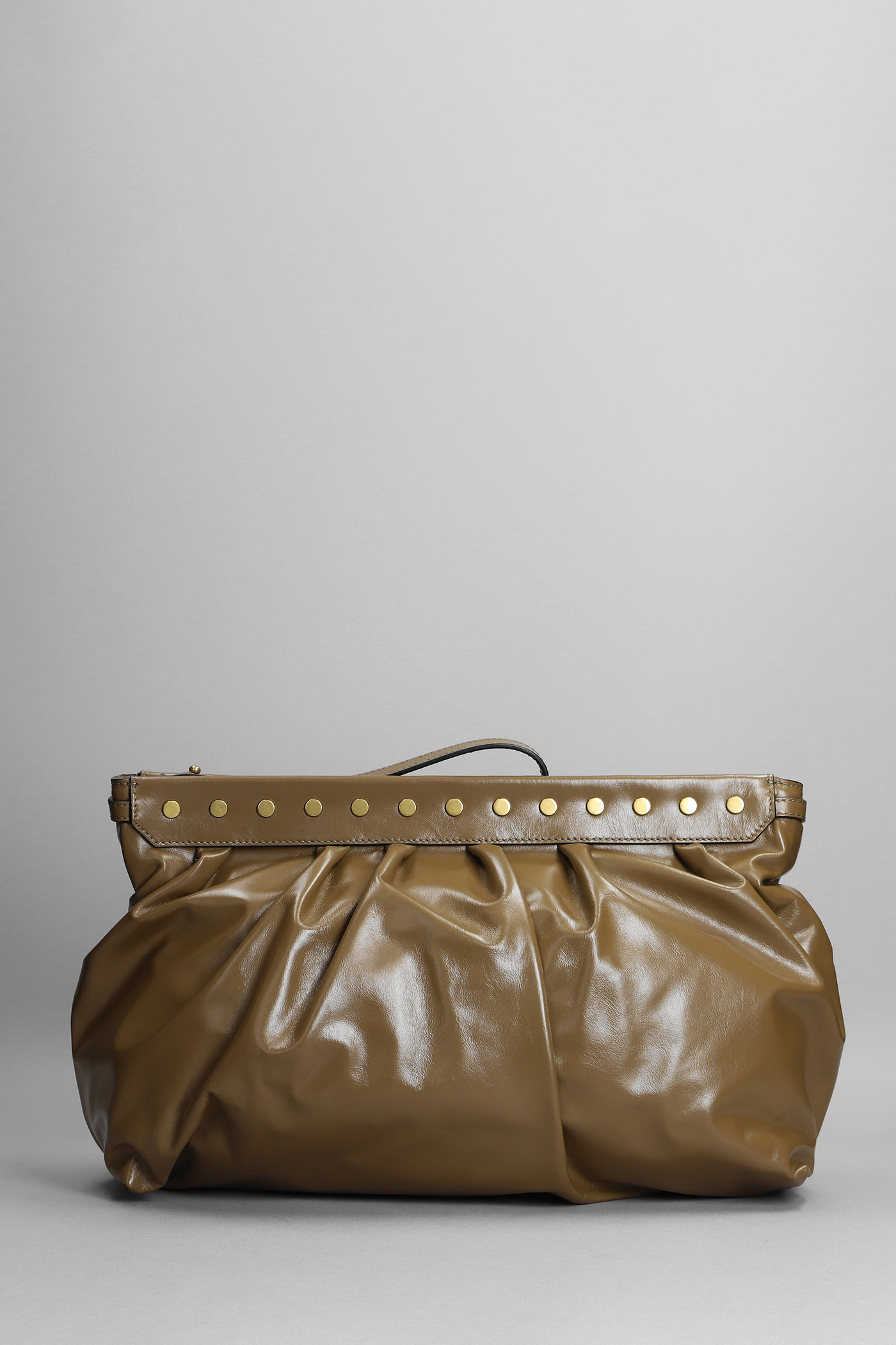Isabel Marant Luz Clutch In Khaki Leather