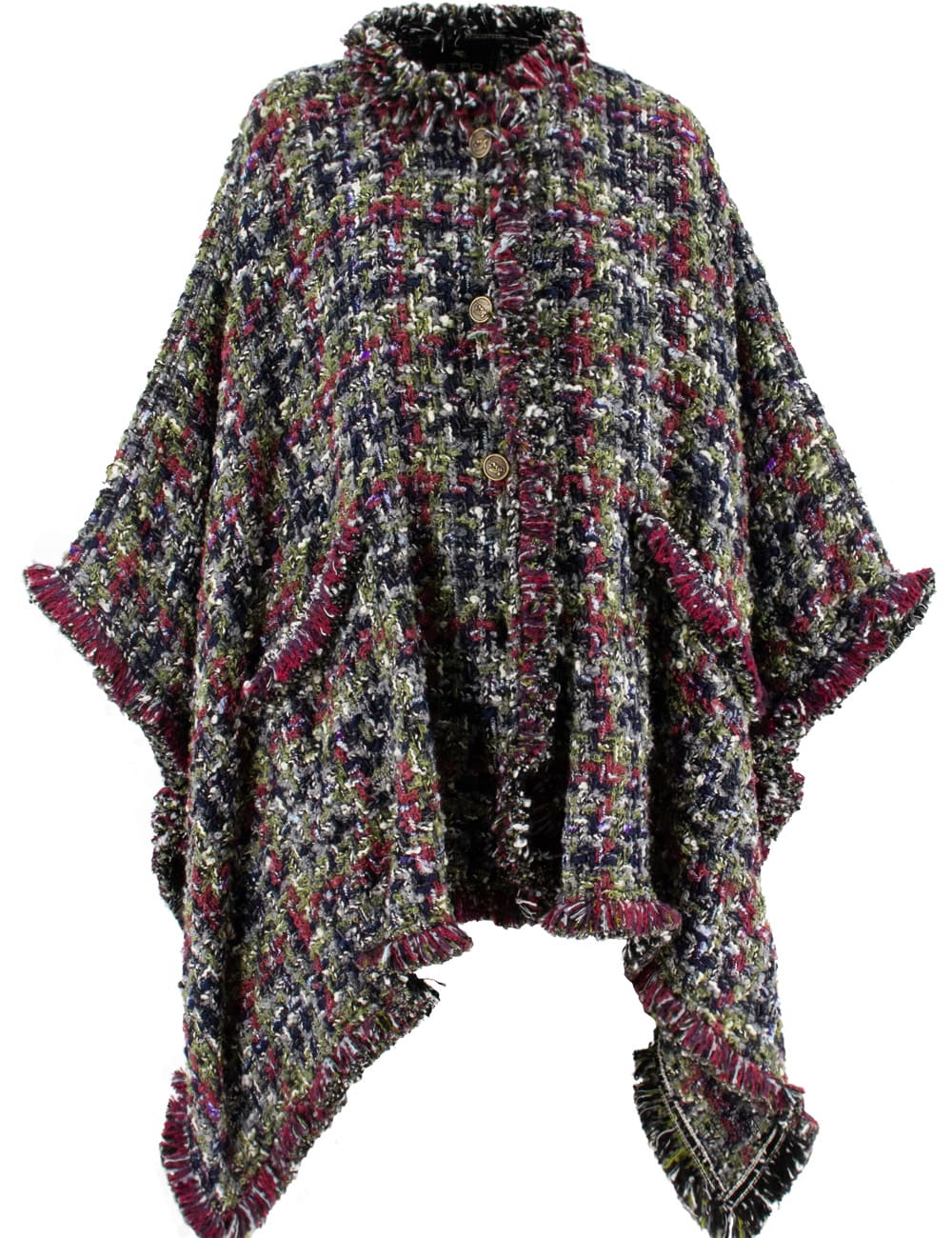 Shop Etro Poncho In Grey