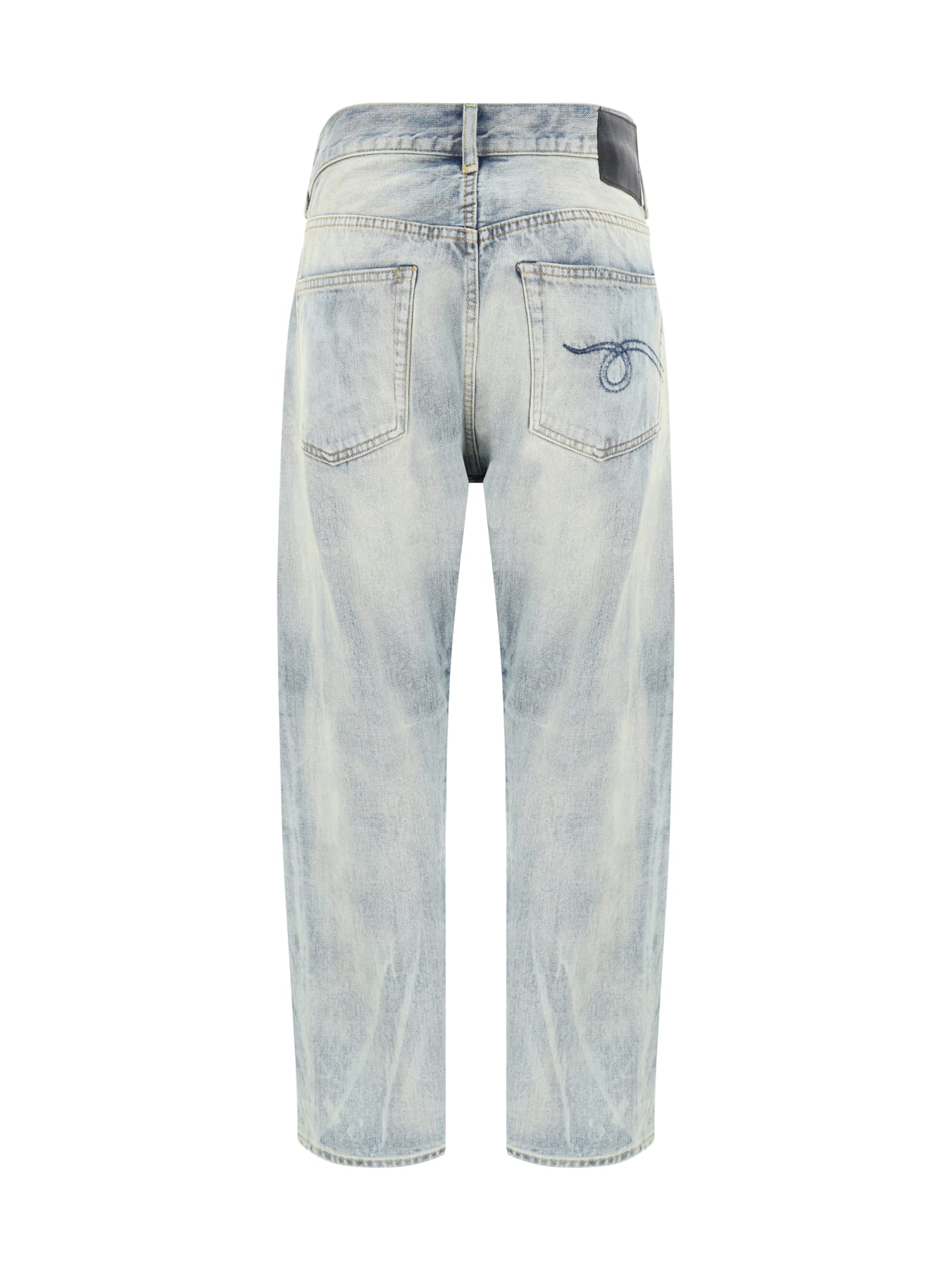 Shop R13 Cross Over Jeans In Vintage Ash Blue