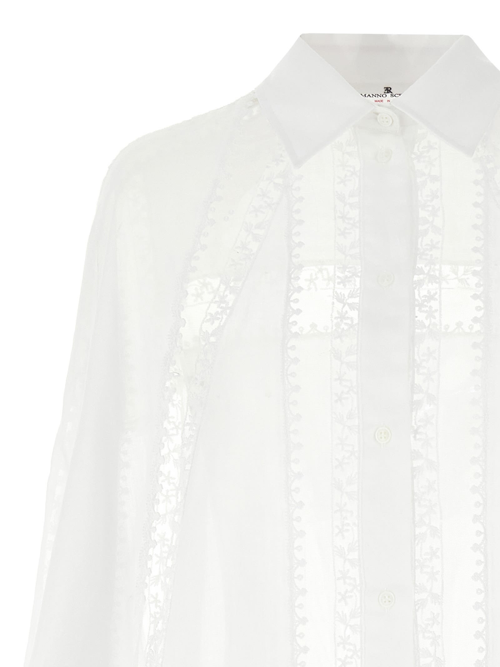 ERMANNO SCERVINO MACRAMÉ TULLE SHIRT