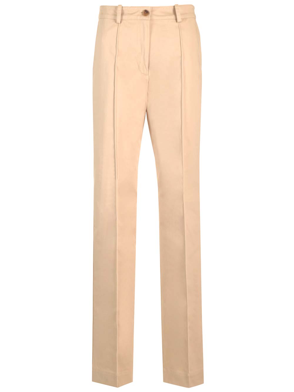 Shop Maison Kitsuné Slim Fit Chino Trousers In Beige