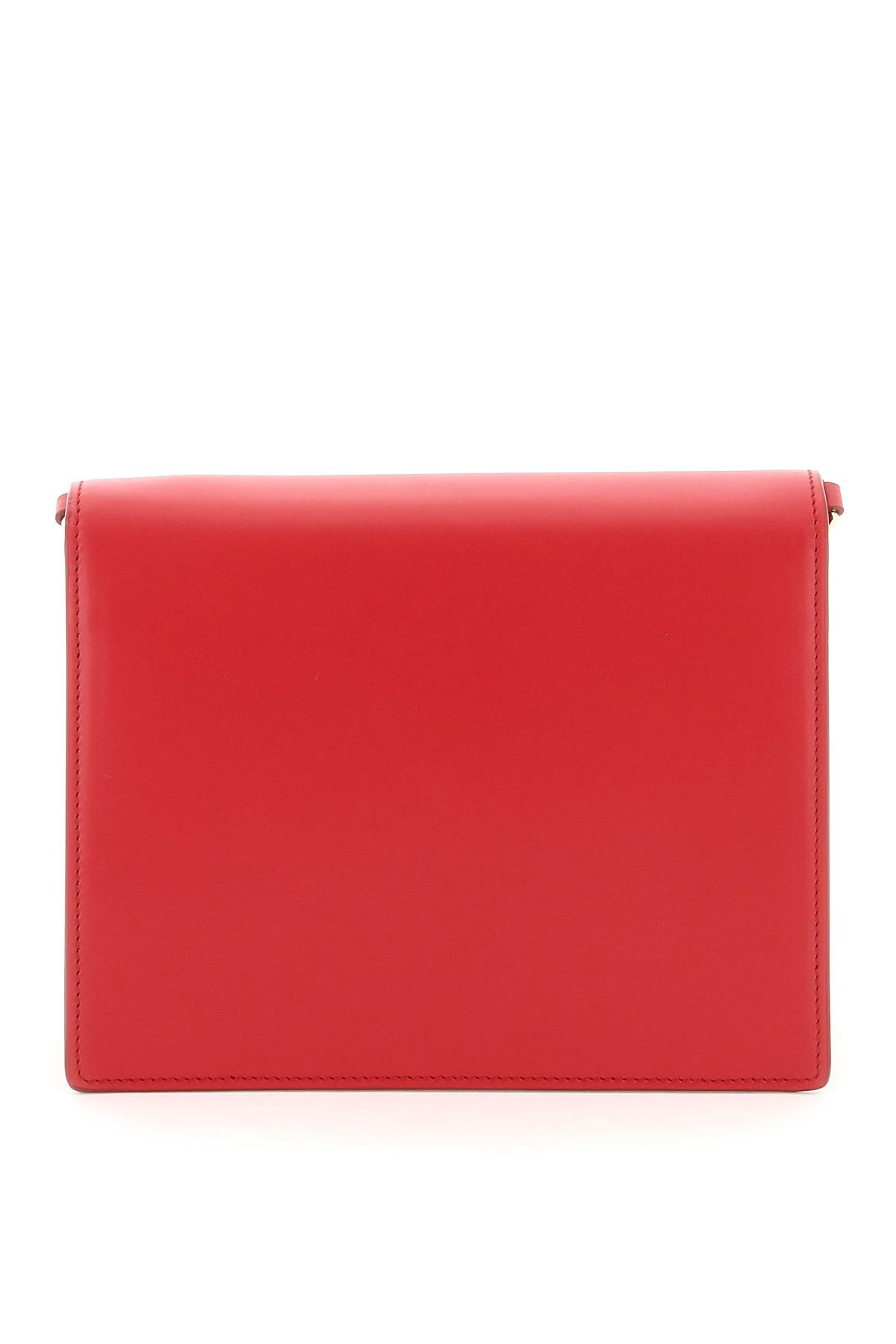 Dolce & Gabbana Dg Logo Crossbody Bag In Calf Leather In Rosso
