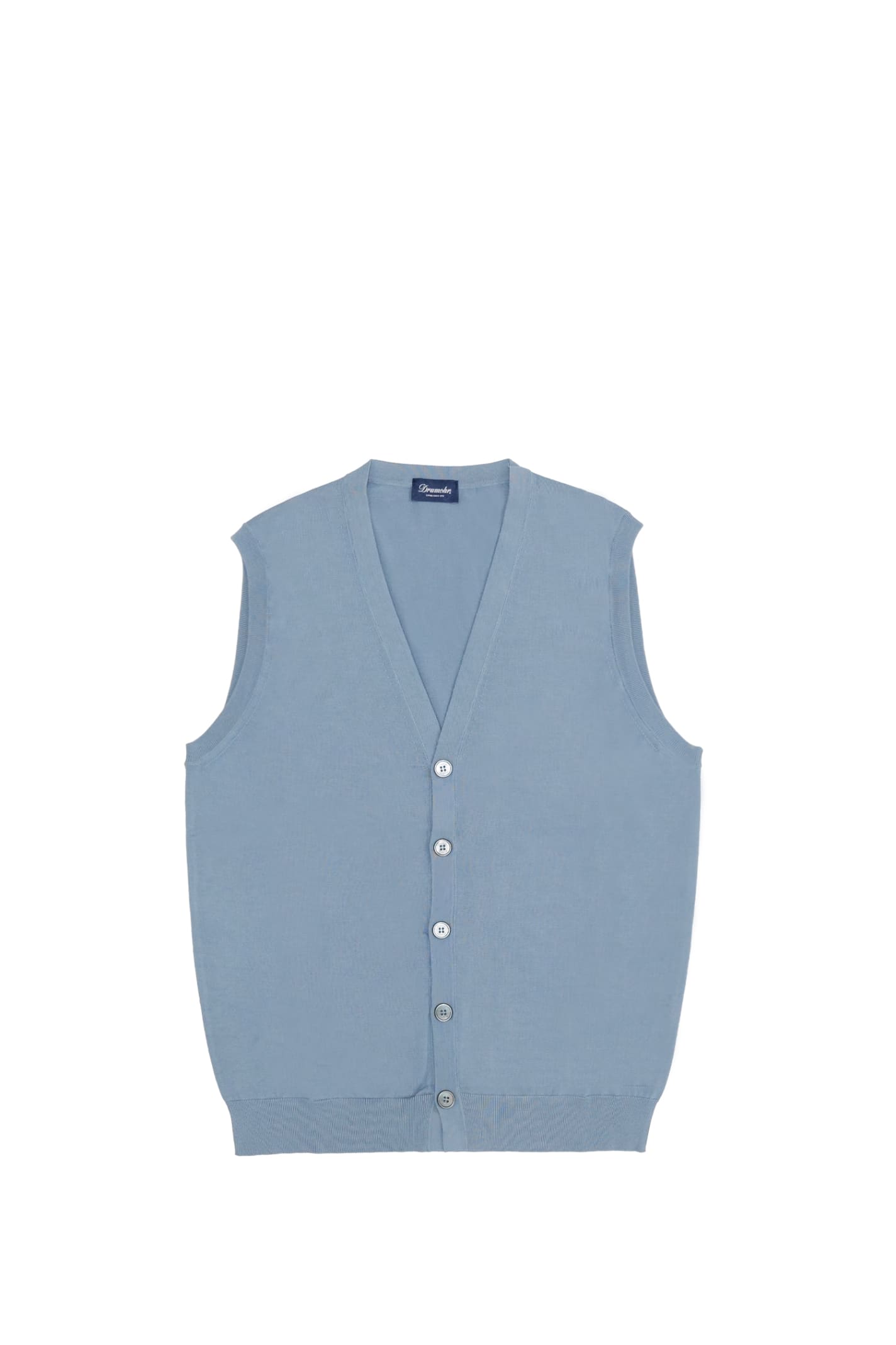 Shop Drumohr Gilet In Clear Blue