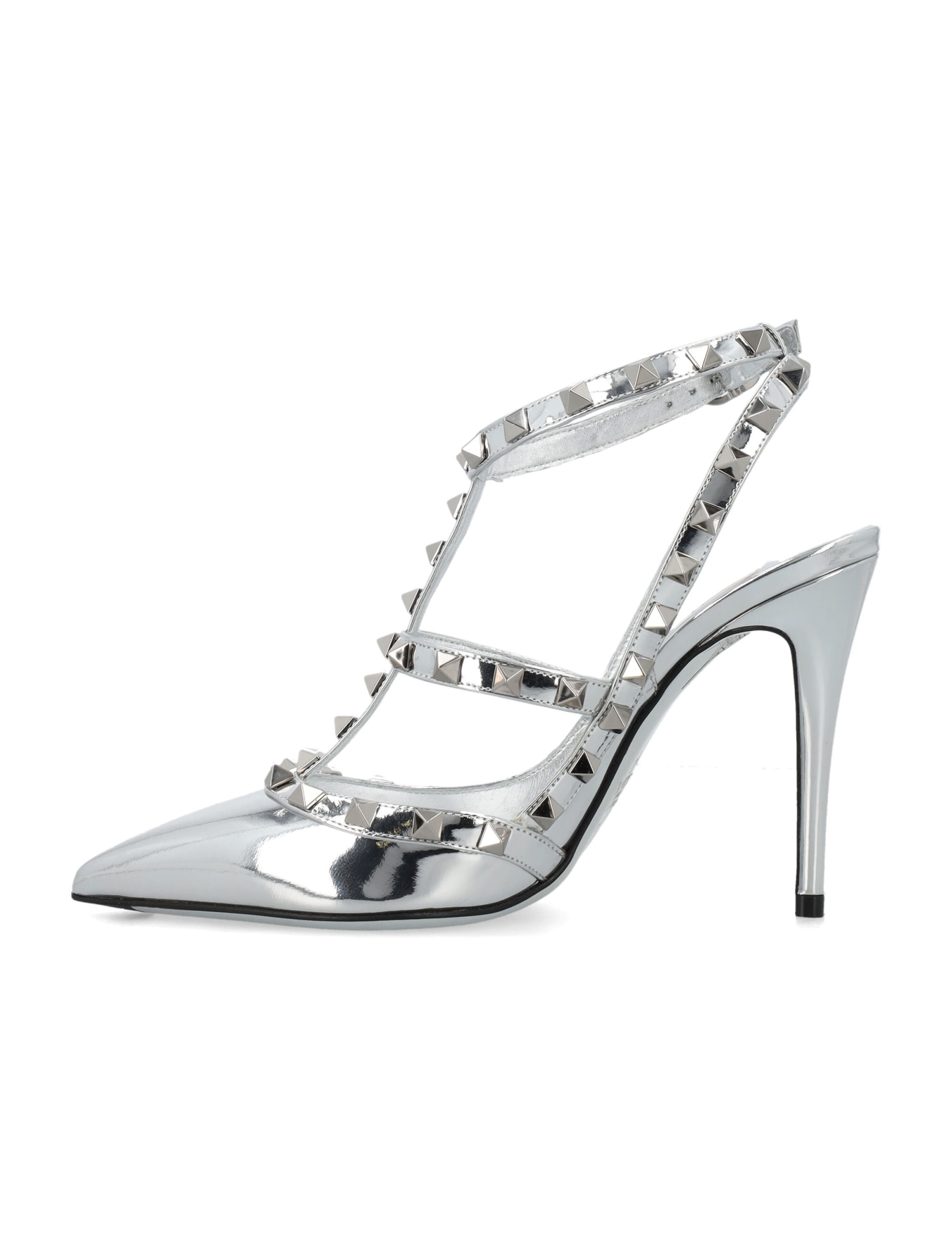 Valentino Mirror Effect Rockstud Pump In White