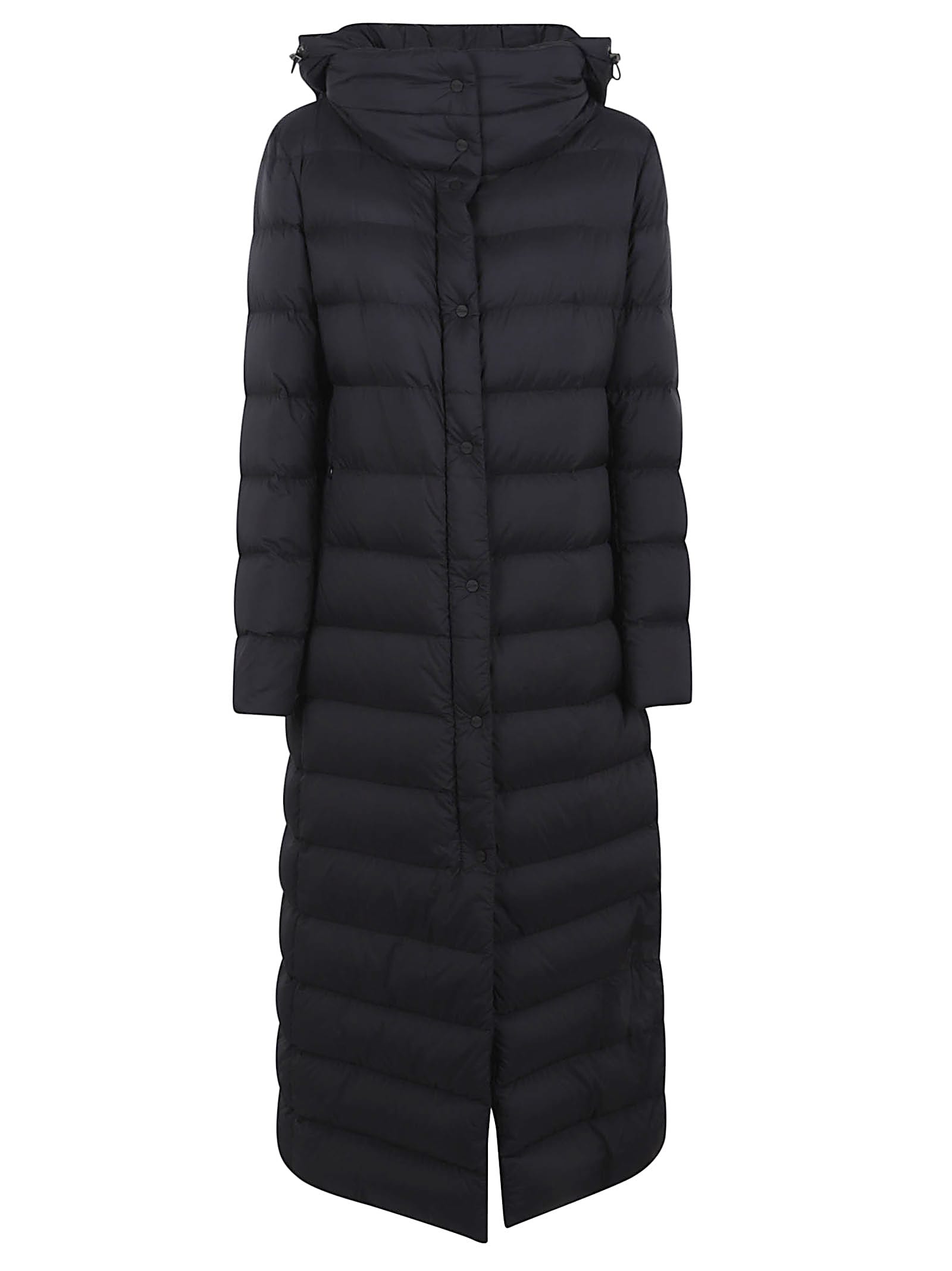Herno Hooded Buttoned Jacket In Black