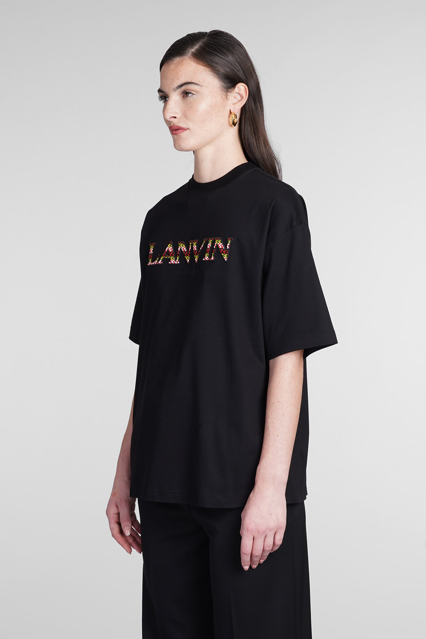 Shop Lanvin T-shirt In Black Cotton