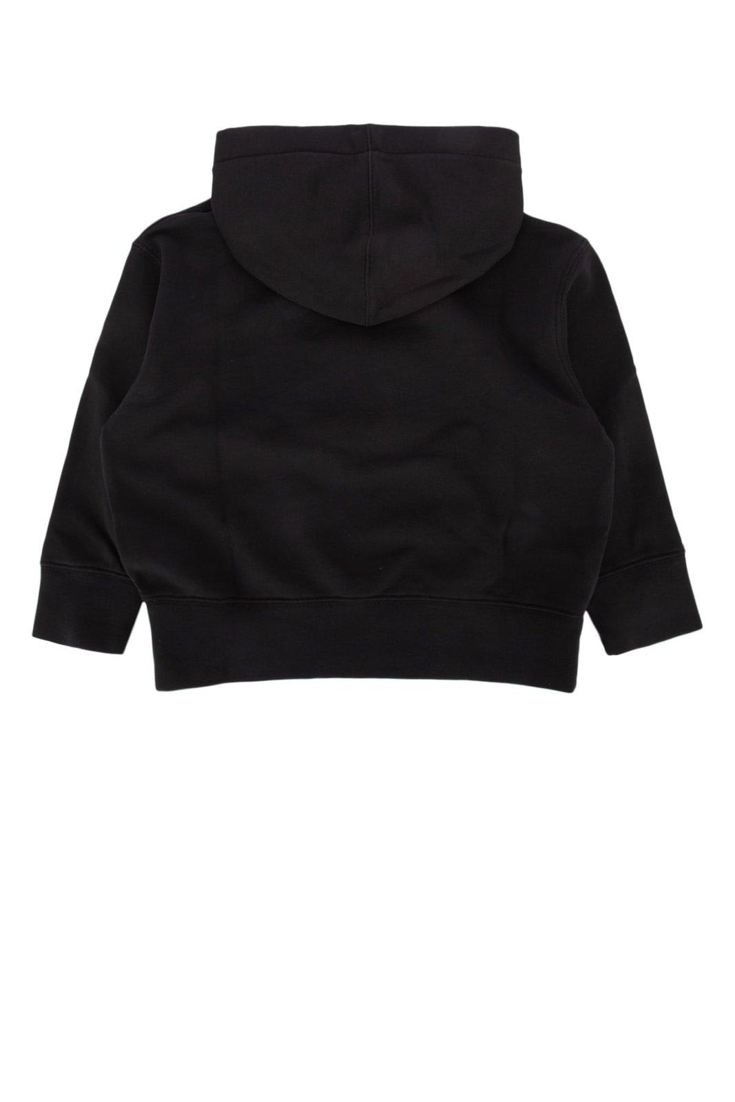 Shop Palm Angels Bear-printed Long Sleeved Hoodie In Black