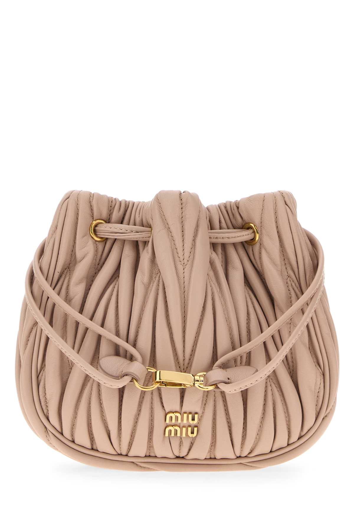 Miu Miu Powder Pink Nappa Leather Pouch