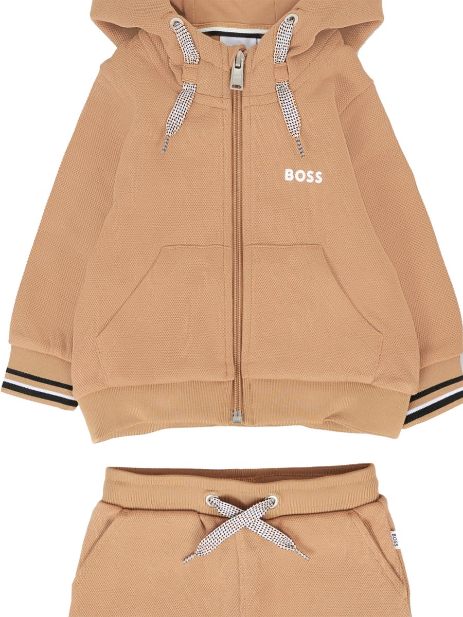 Hugo Boss Sweatshirt With Pants Set In Brown