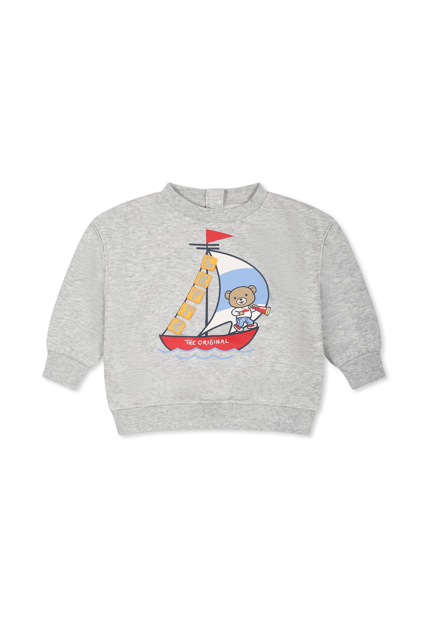 Shop Levi's Grey Sweatshirt For Baby Boy With Bear