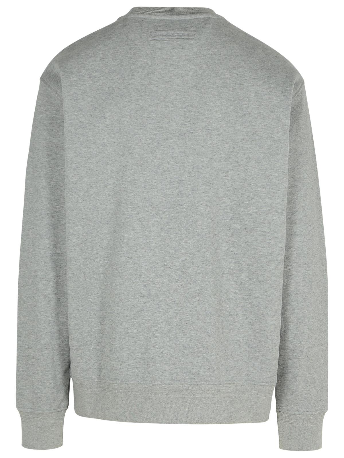 Shop Zegna Gray Cotton Sweatshirt In Grey