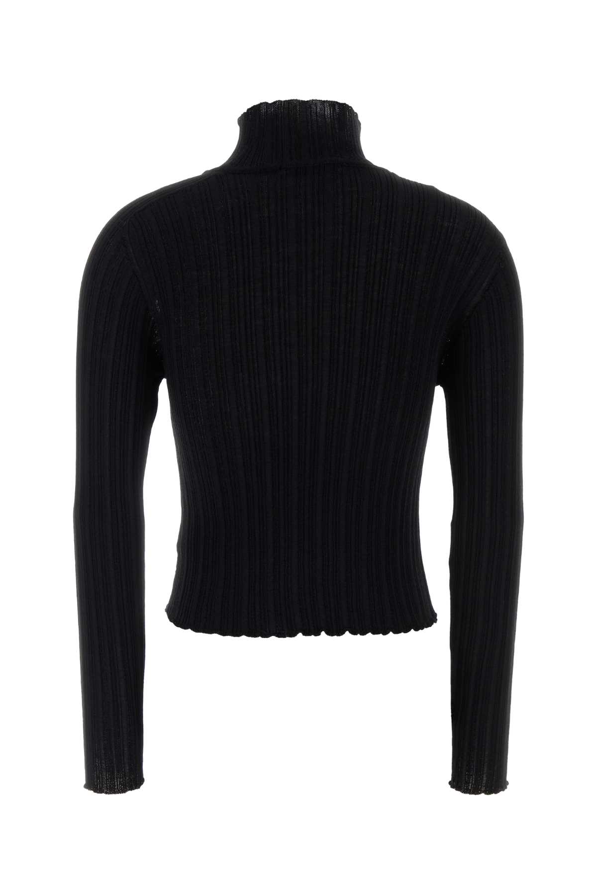 Giuseppe Di Morabito Asymmetric Long Sleeve Turtleneck Top In Black