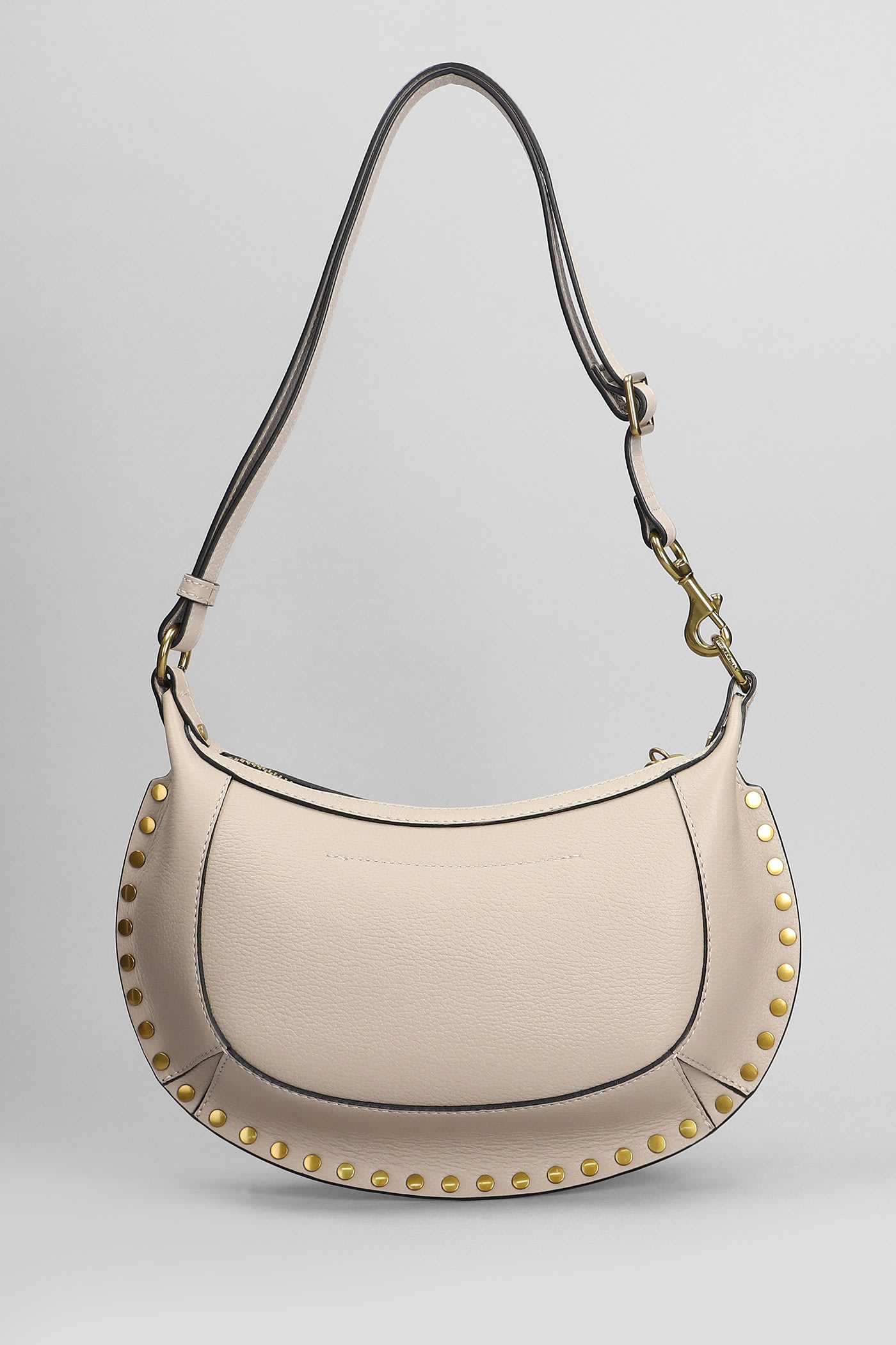 Shop Isabel Marant Oskan Moon Shoulder Bag In Beige Leather