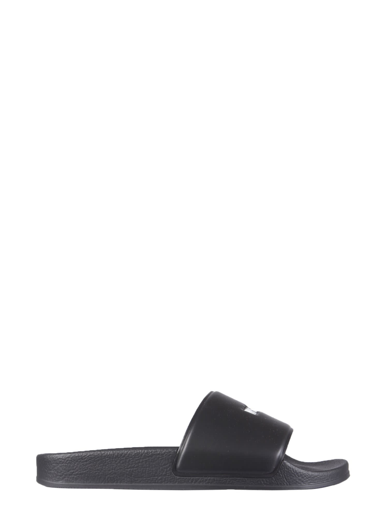 MSGM Slide Sandals With Micro Logo