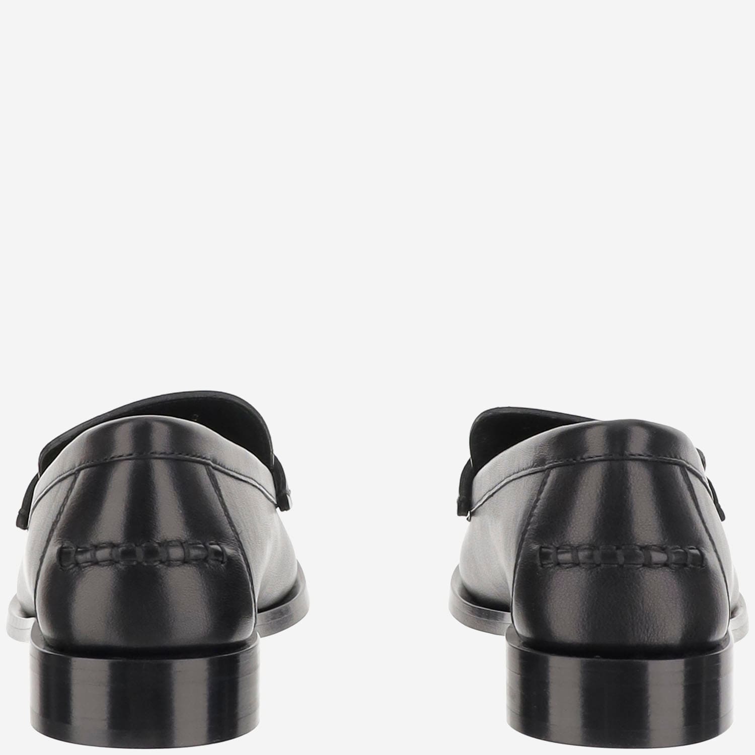 Ferragamo Leather Loafer With Iconic Gancini Detail In Multi