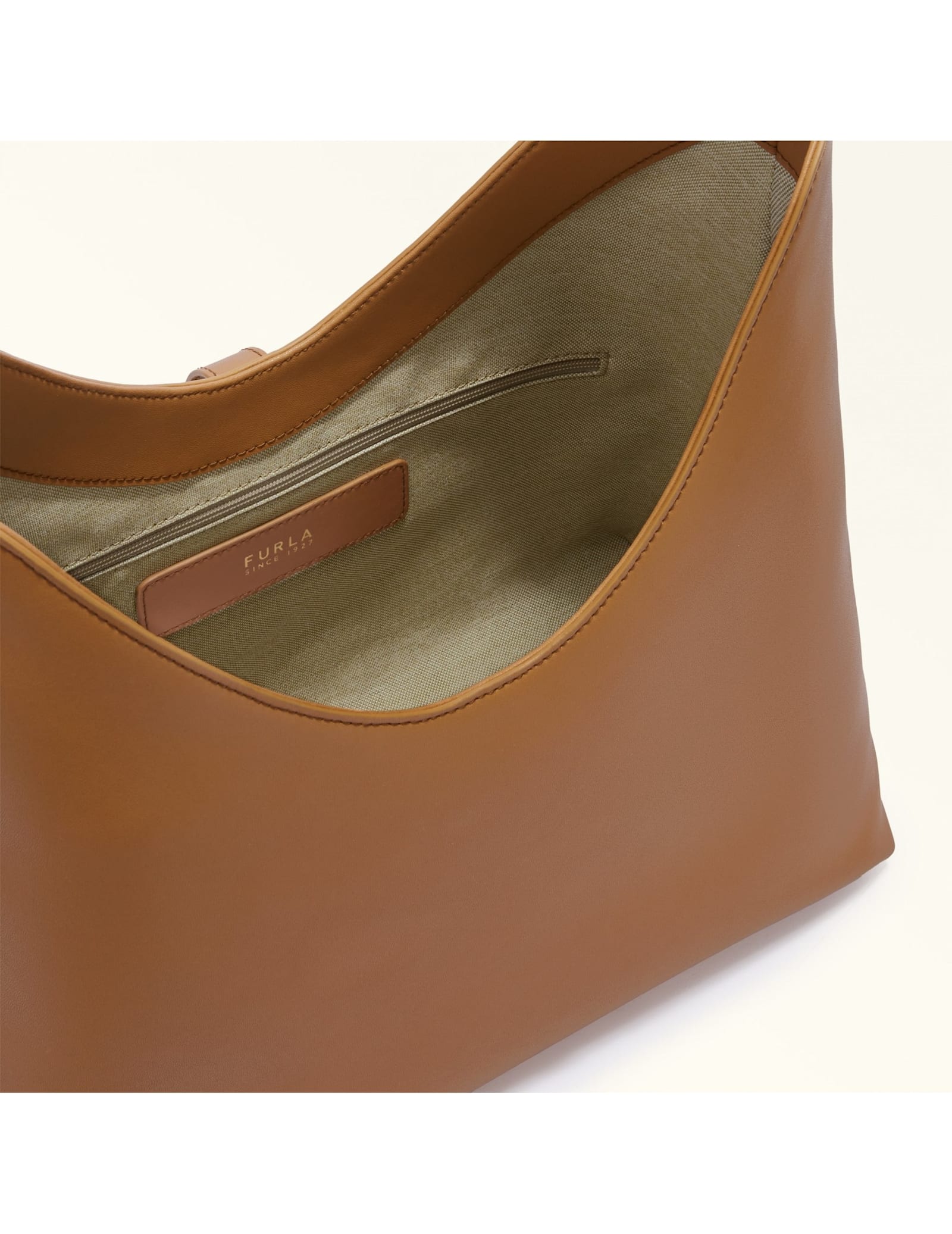 Furla "droplet" Medium Hobo Bag In Brown