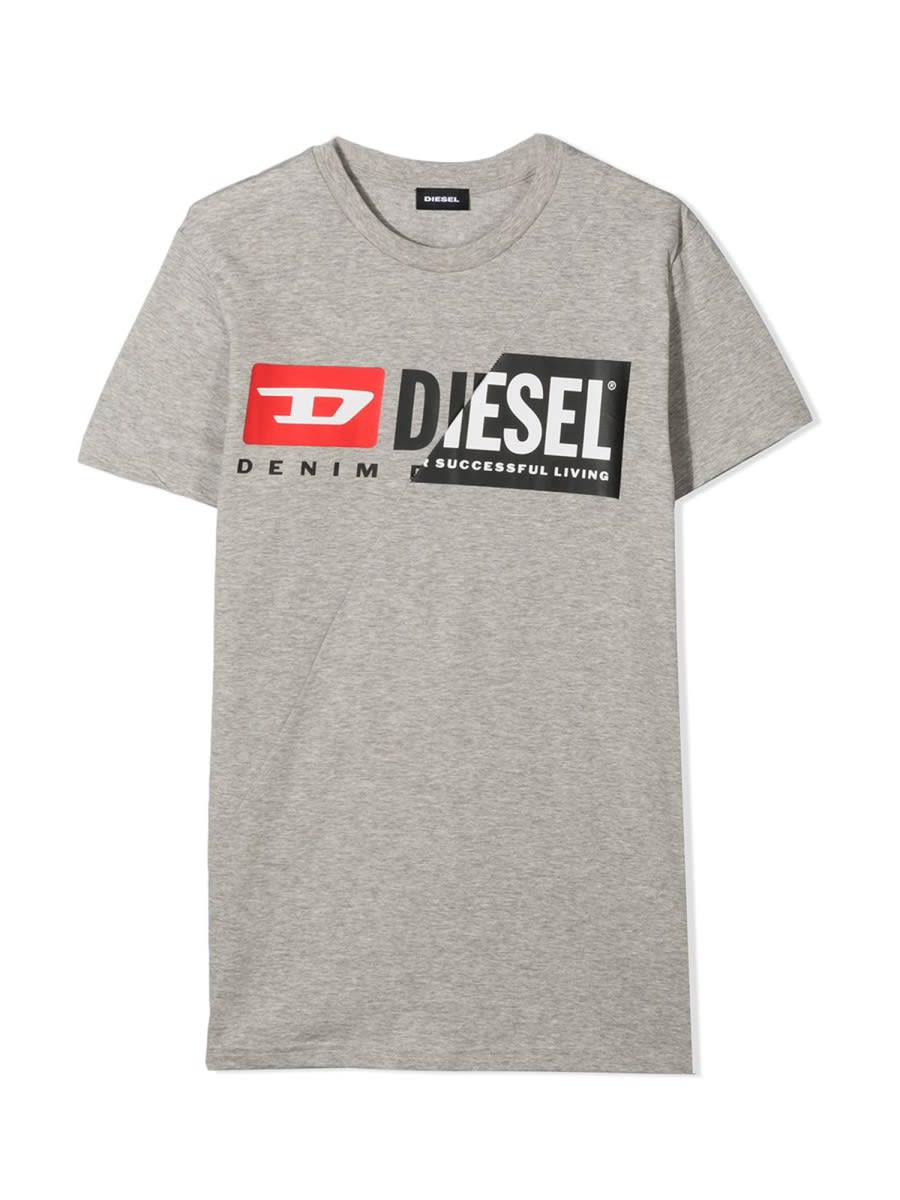 Diesel Kids' Diego Cuty Maglietta In Grey