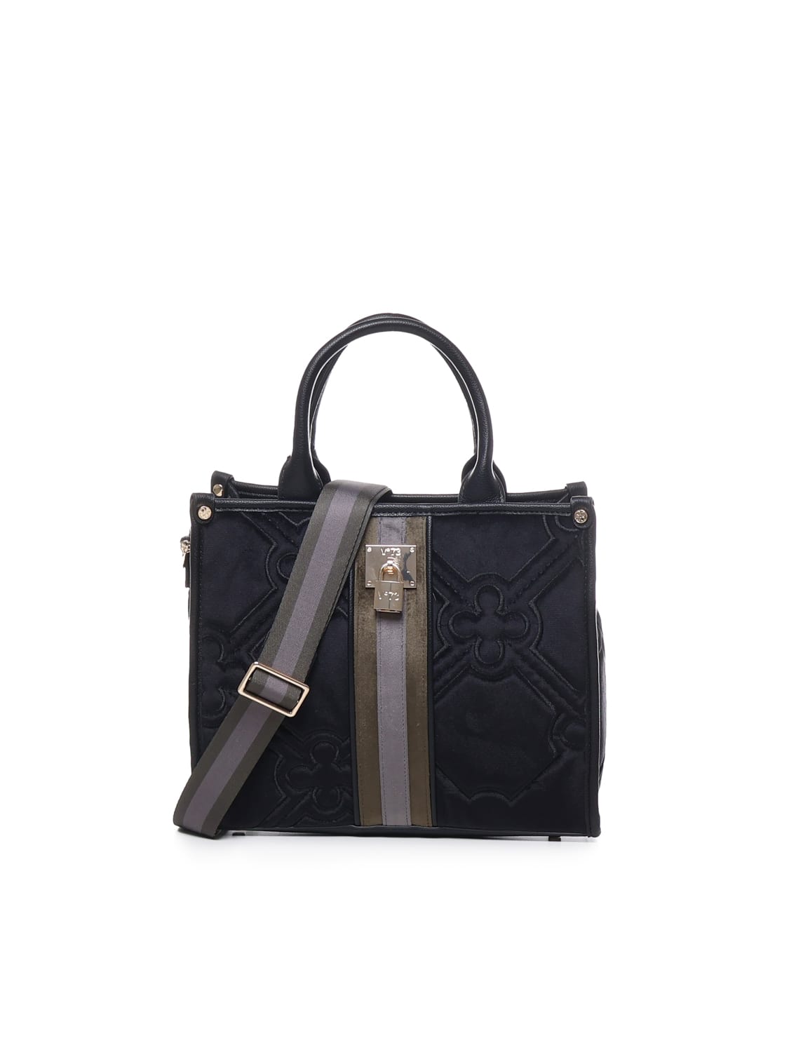 Shop V73 Iris Quilted Tote Bag In Black